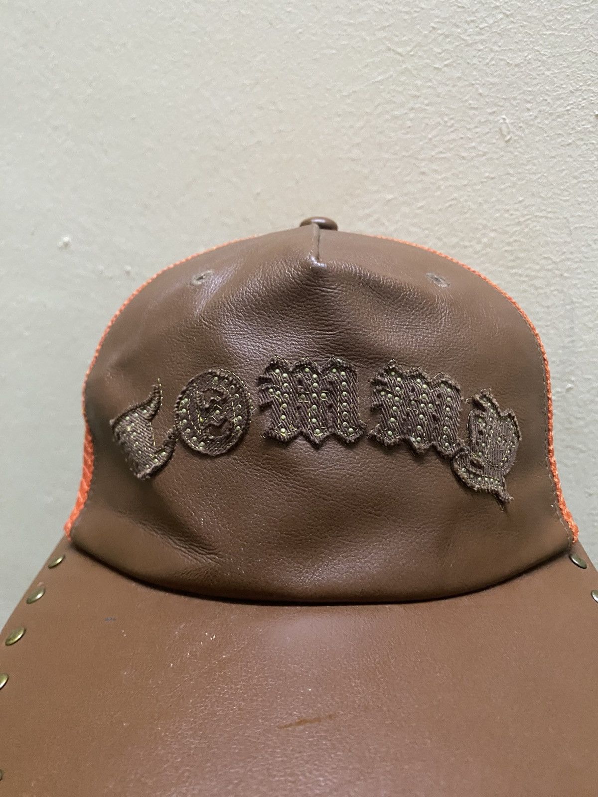 Vintage Vintage Y2K Tommy Girl Studded Leather Trucker Cap Size ONE SIZE - 2 Thumbnail