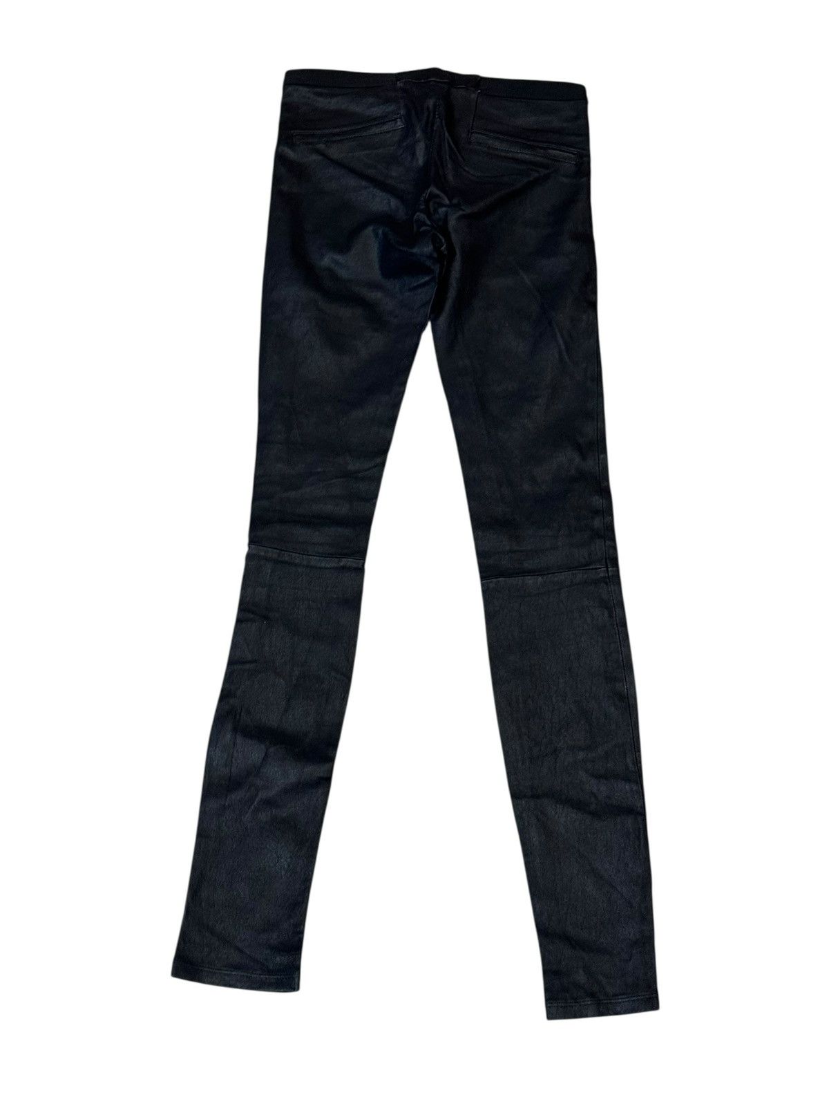 Helmut Lang Skinny Biker Leather Jeans Trousers 0 W27 L32