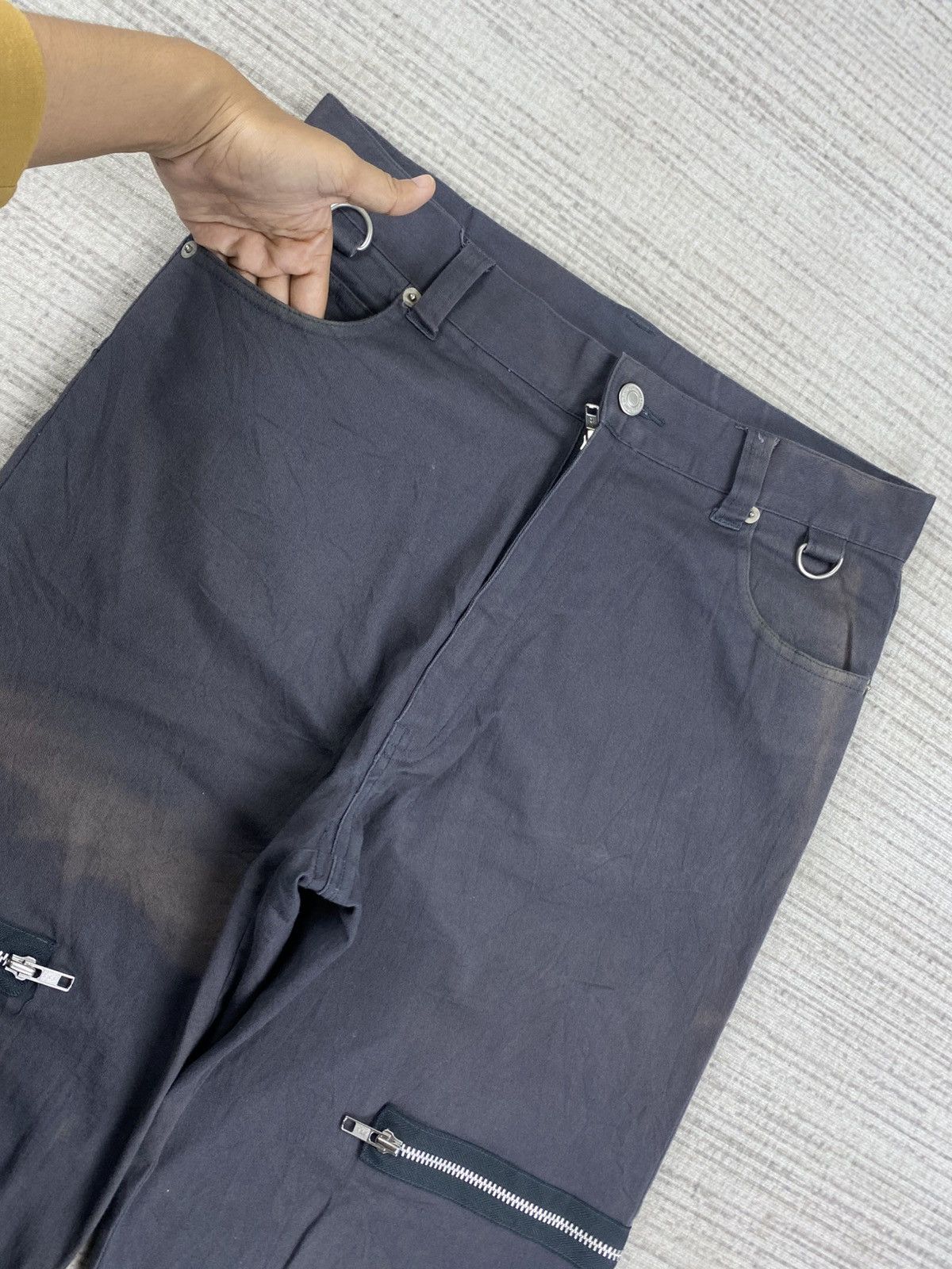 Japanese Brand Vintage Slash Number Punk Multizipper Bondage Pants Size US 31 - 10 Thumbnail