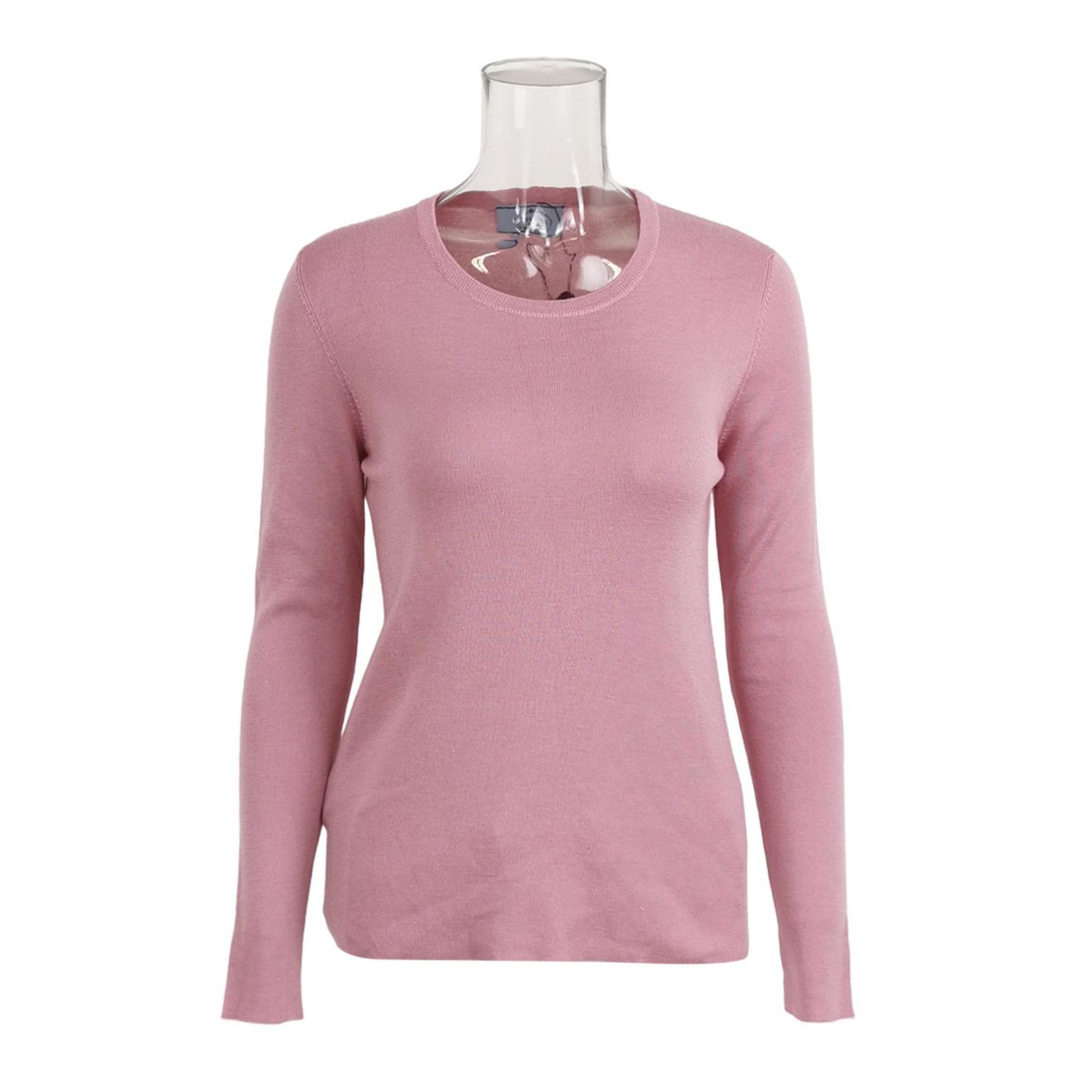 Prada Prada Pink Velvet Blend Knit Sweater 0089 Size L / US 10 / IT 46 - 1 Thumbnail