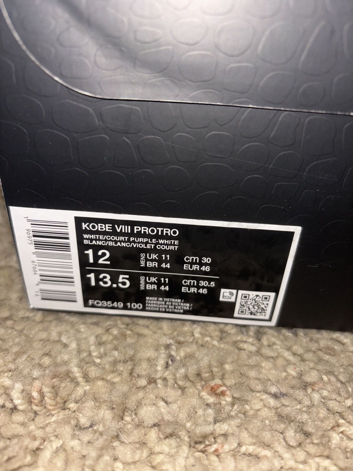 Nike Kobe VIII Protro (Court Purple) Size US 12 / EU 45 - 7 Thumbnail