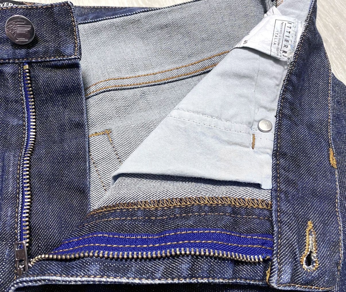 Versace Vintage Gianni Versace Sport Straight Cotton Navy Jean Denim Size US 34 / EU 50 - 14 Thumbnail