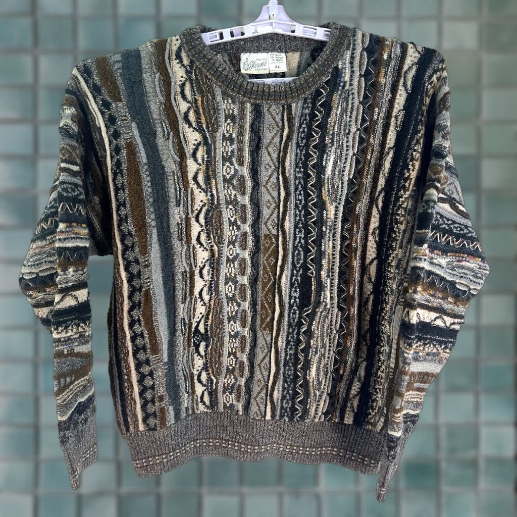 Vintage VINTAGE Florence Wool Blend Sweater Men XL Striped Chunky Knit 90s Italian Fall Winter Size US XL / EU 56 / 4 - 1 Thumbnail