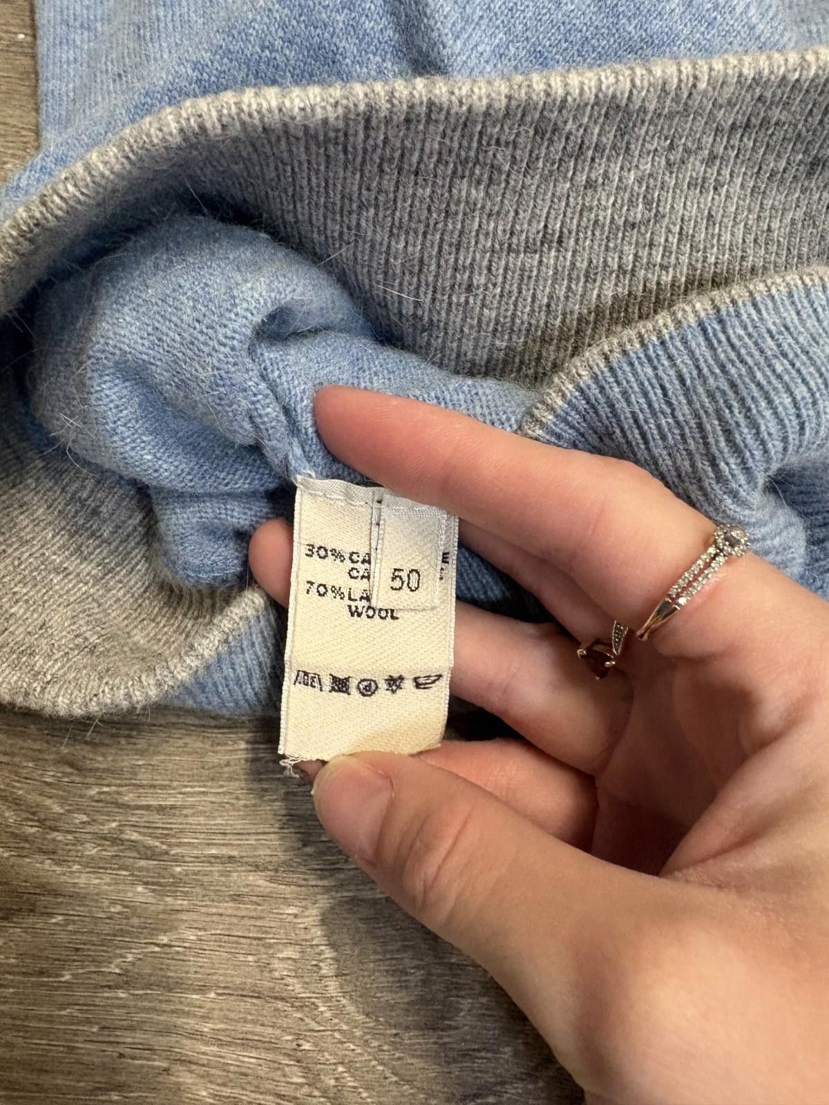 Balmain Pierre Balmain Wool/Cashmere Sweater Blue Size 50/L Size US L / EU 52-54 / 3 - 4 Thumbnail