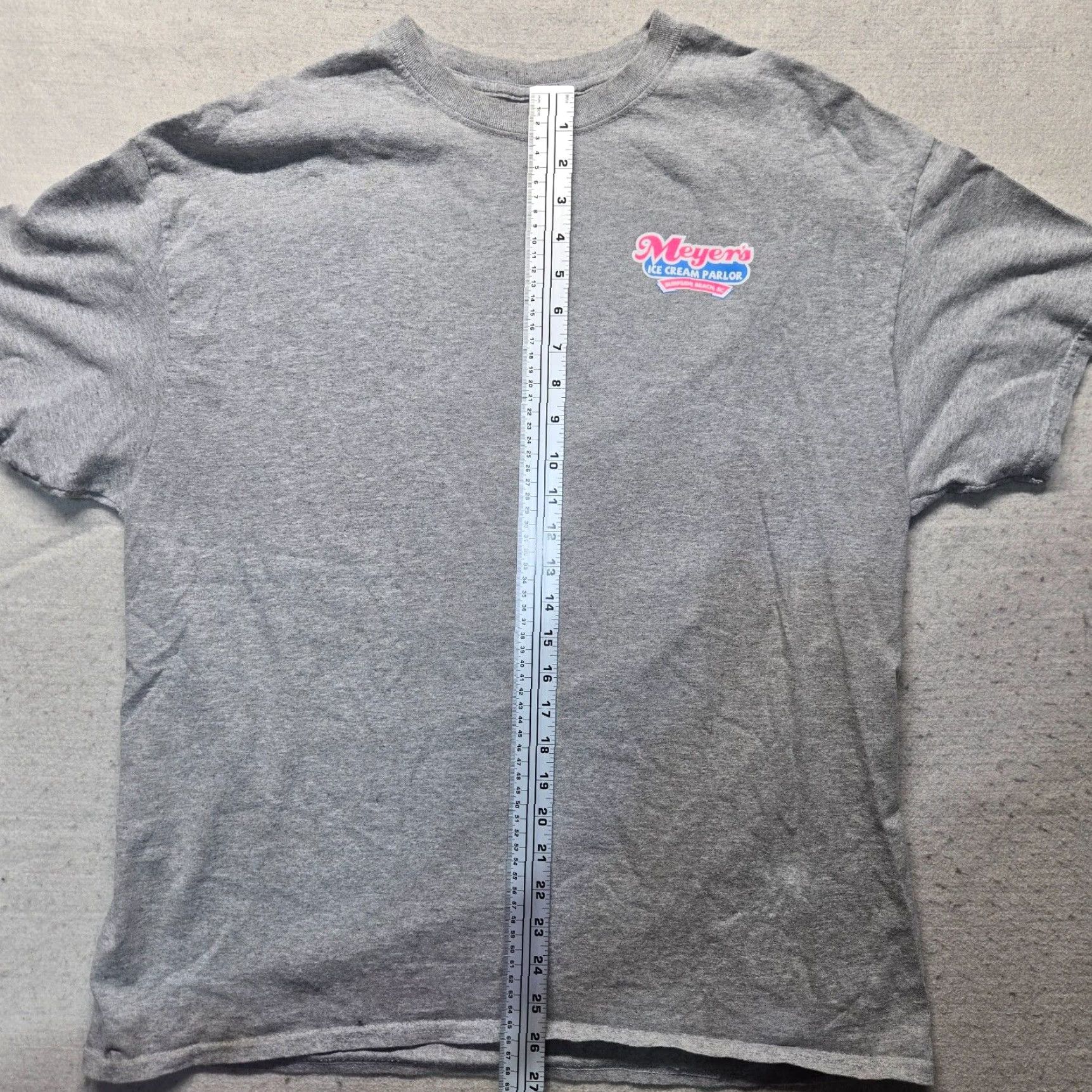 Vintage Surfside Beach SC South Carolina Meyer's Ice Cream Parlor T-Shirt Adult Men's XL Gray Tie-dye Beach Aloha 90s Concert Mens Size US XL / EU 56 / 4 - 5 Thumbnail