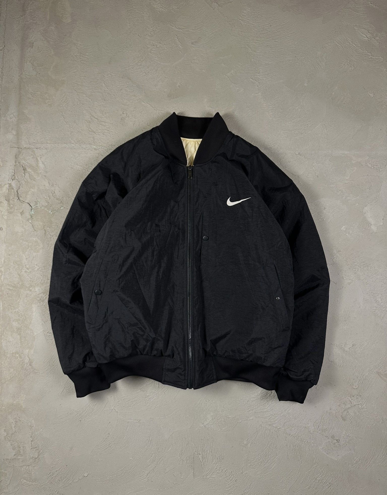 Nike 90s Reversible Nike Zip Bomber Boxy Vintage Jacket Size US L / EU 52-54 / 3 - 1 Thumbnail