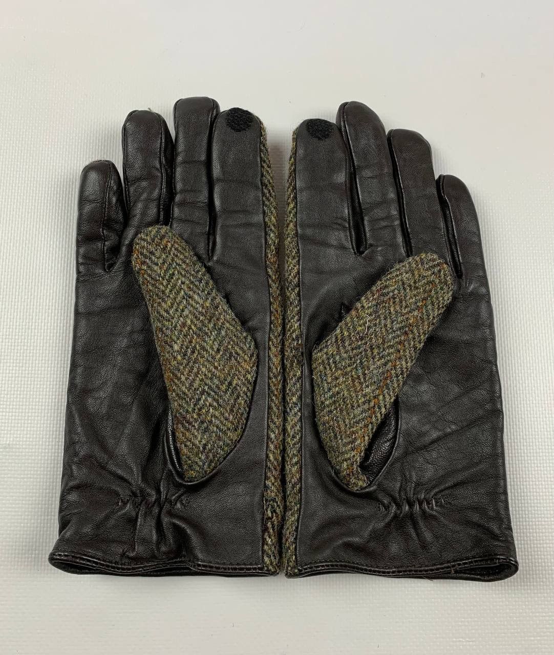 Harris Tweed Harris Tweed Wool Leather Gloves Size ONE SIZE - 5 Thumbnail