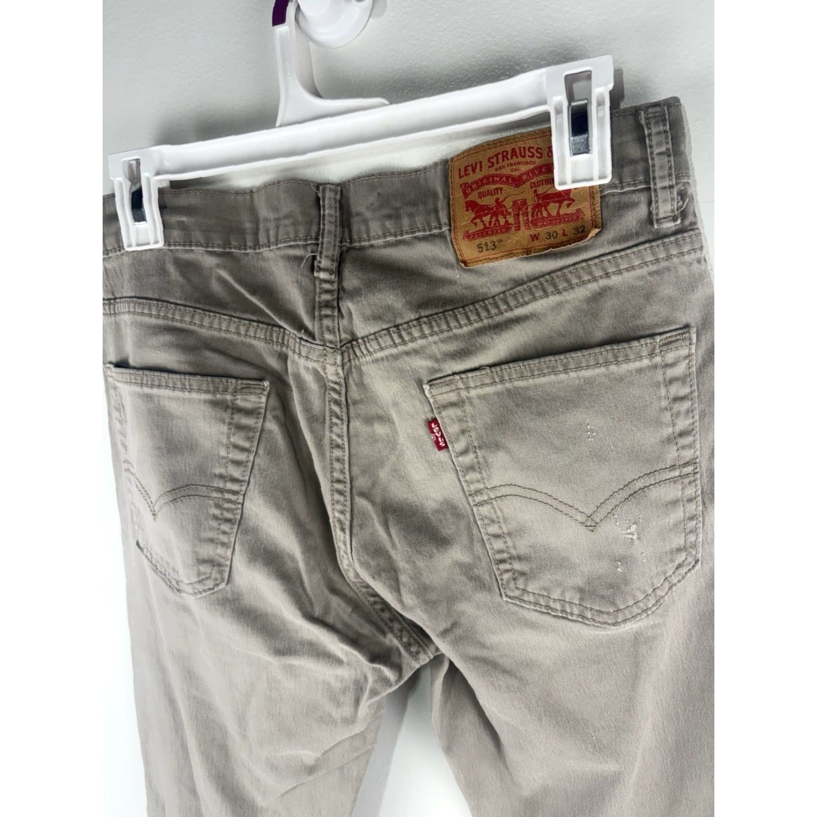 Levi's Levi's 513 Men's Light Brown Wash Jeans Size 30X32 Stretch Denim Straight Fit Casual Size US 30 / EU 46 - 6 Thumbnail