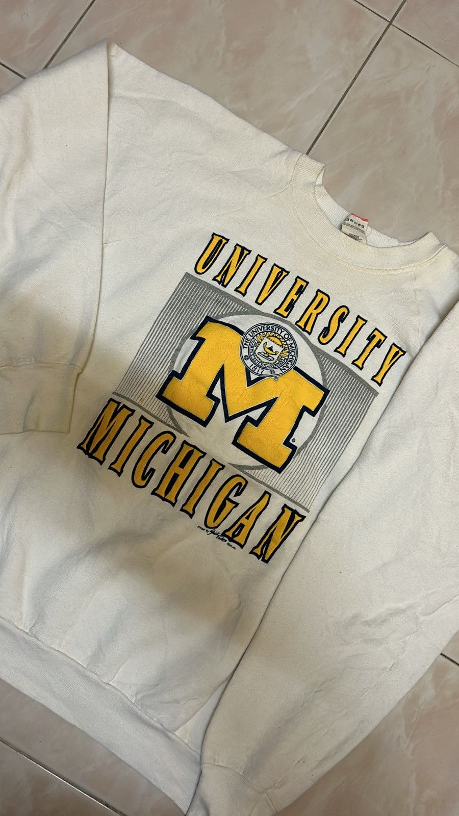 Vintage VTG SWEATSHIRT ÜNİVERSİTEY MICHIGAN Size US L / EU 52-54 / 3 - 3 Thumbnail