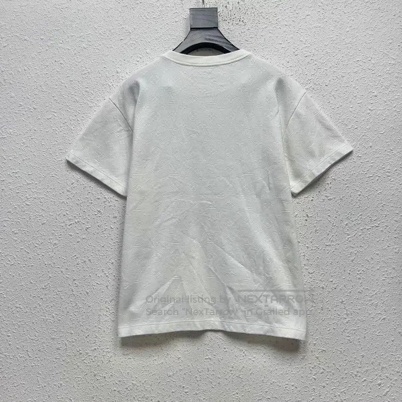Louis Vuitton Pure White Dark Print Pocket Short Sleeve T-