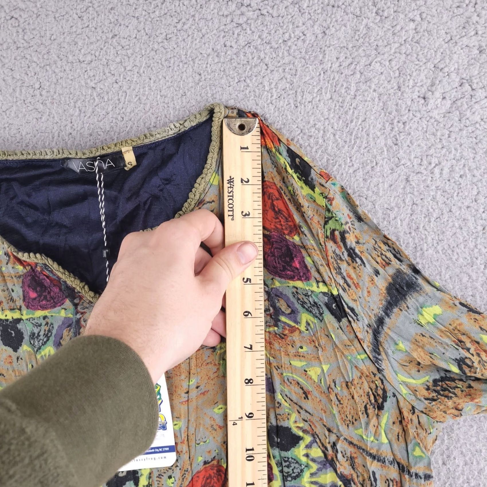 Vintage VINTAGE Vasna Dress Womens Small Crinkle Long Sleeve Shirt Abstract floral Size S / US 4 / IT 40 - 6 Thumbnail