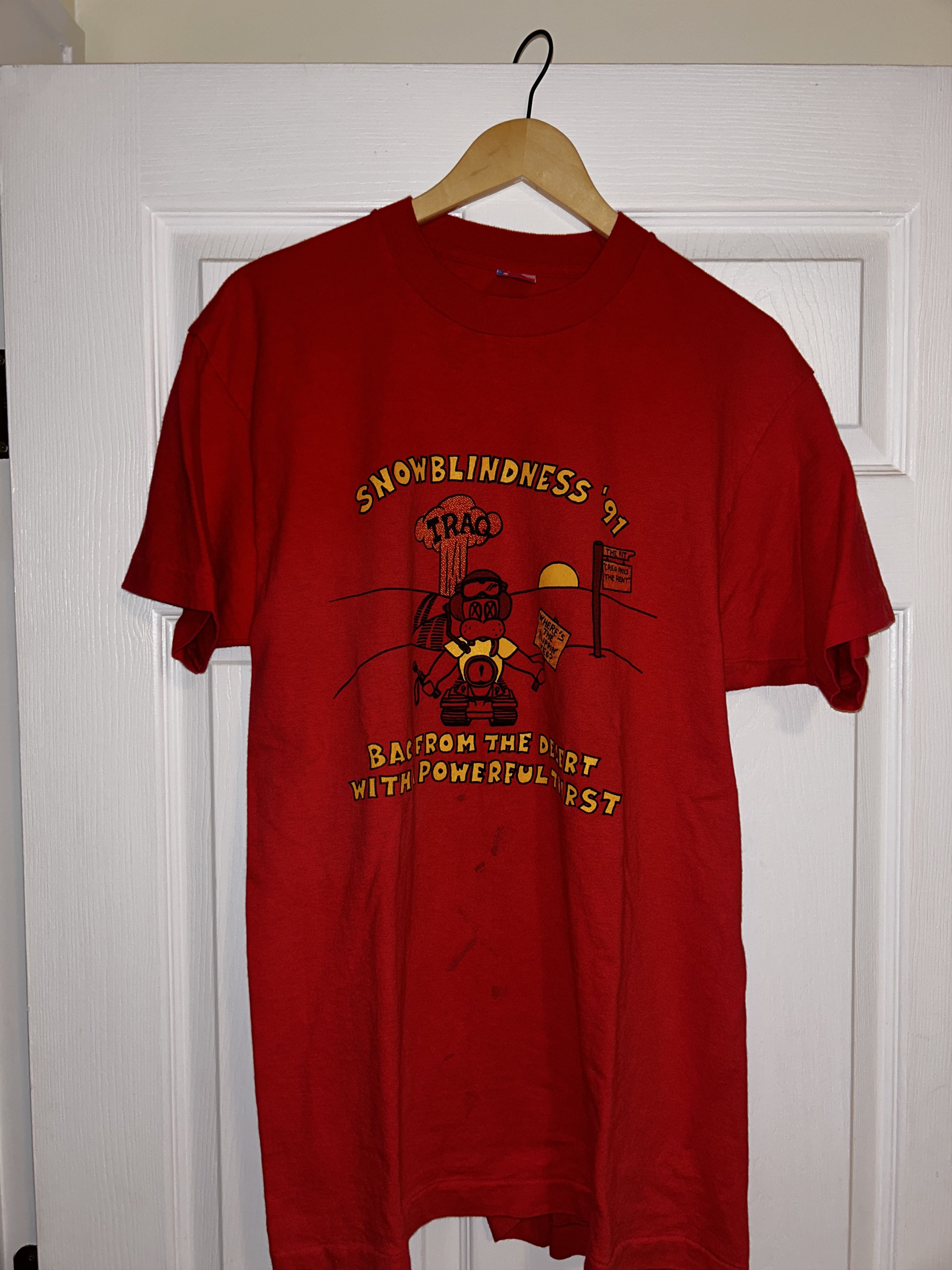 Fruit Of The Loom × Vintage Vintage '91 Iraw Tee Size US XL / EU 56 / 4 - 1 Thumbnail