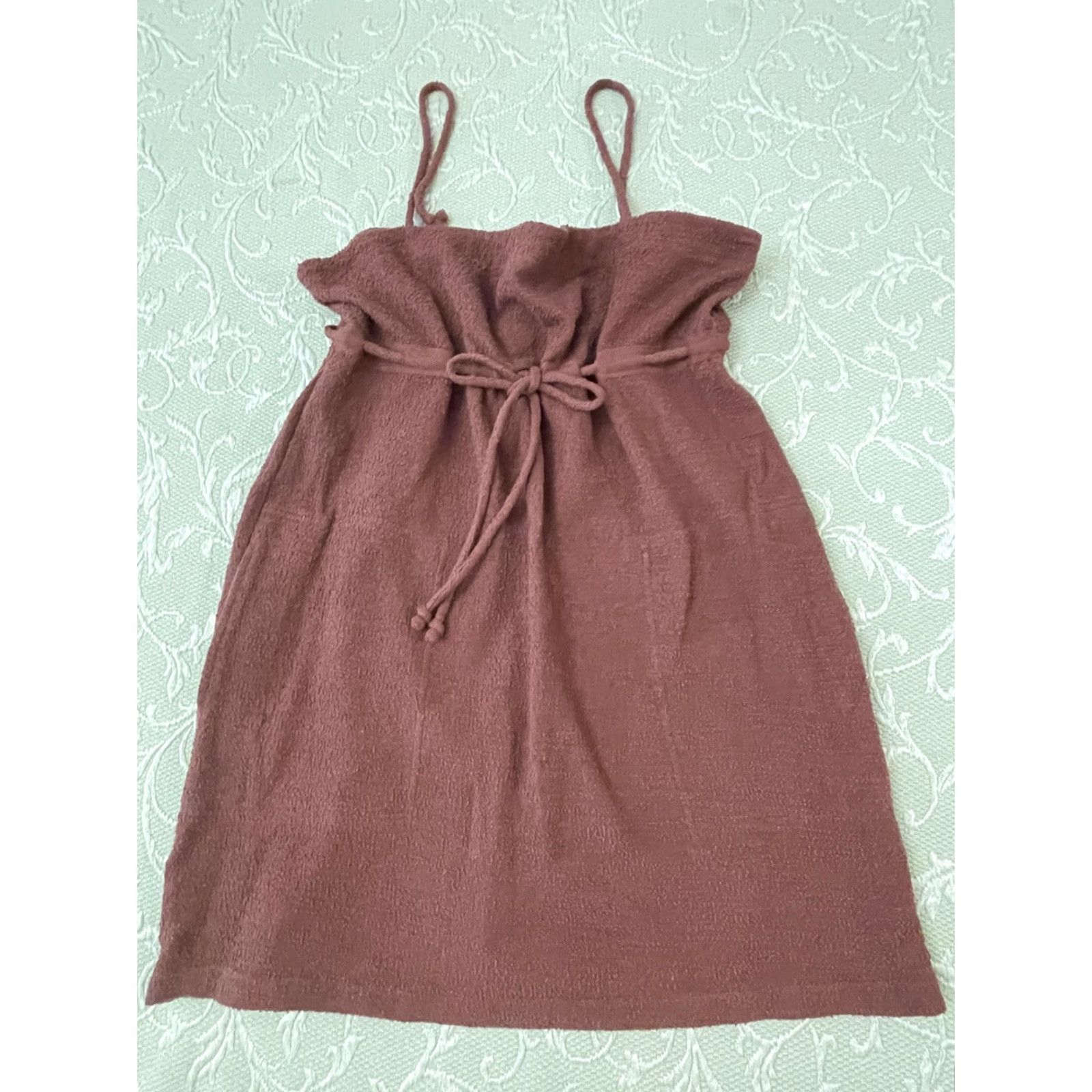 Free People VINTAGE Free People FP BEACH Dress Womens M Brown Terry Cover Up Pockets Sundress Beach Size M / US 6-8 / IT 42-44 - 6 Thumbnail