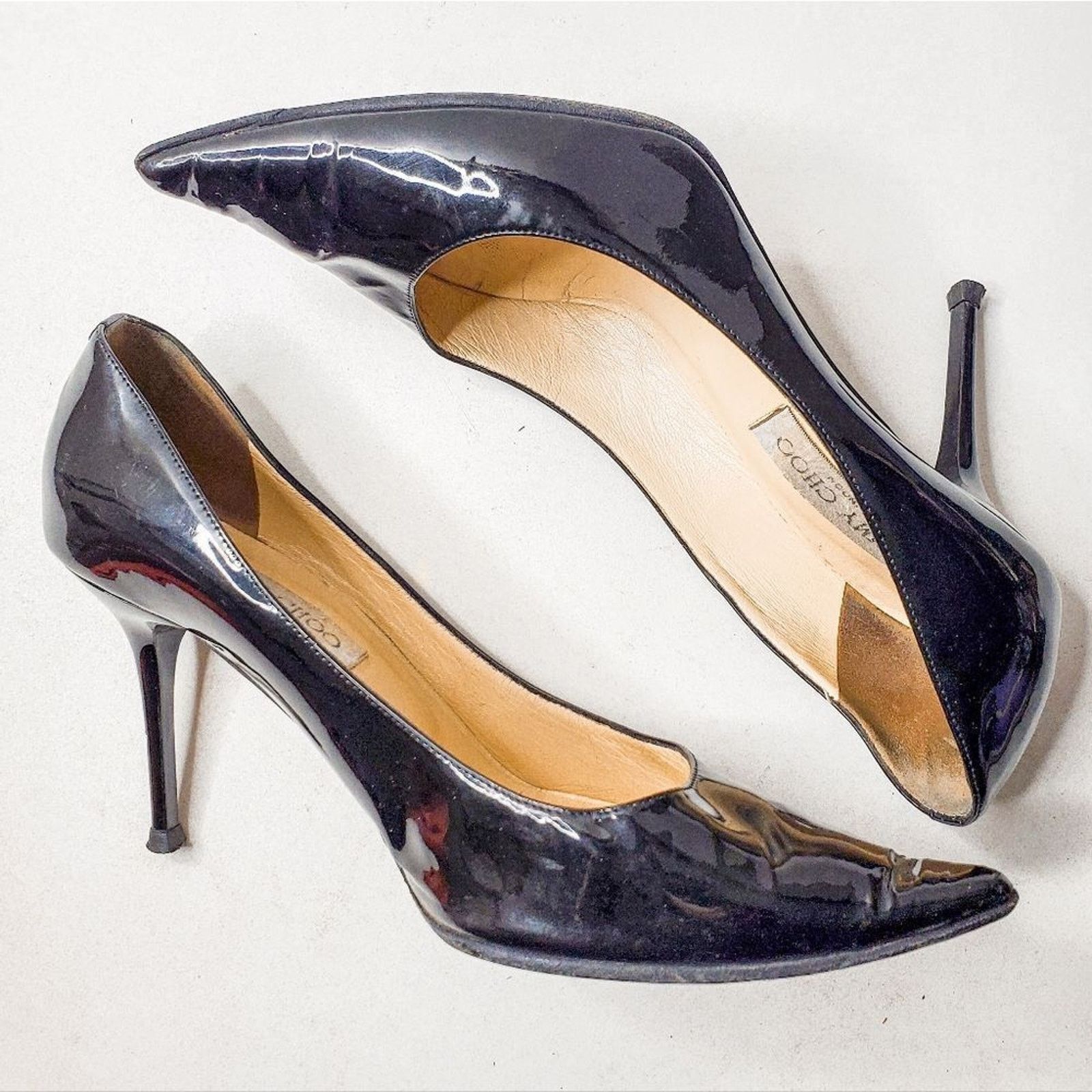 Jimmy Choo Jimmy Choo Romy Black Stiletto Pointed Toe Heels Pump 38.5 8 Size US 8.5 / IT 38.5 - 6 Thumbnail
