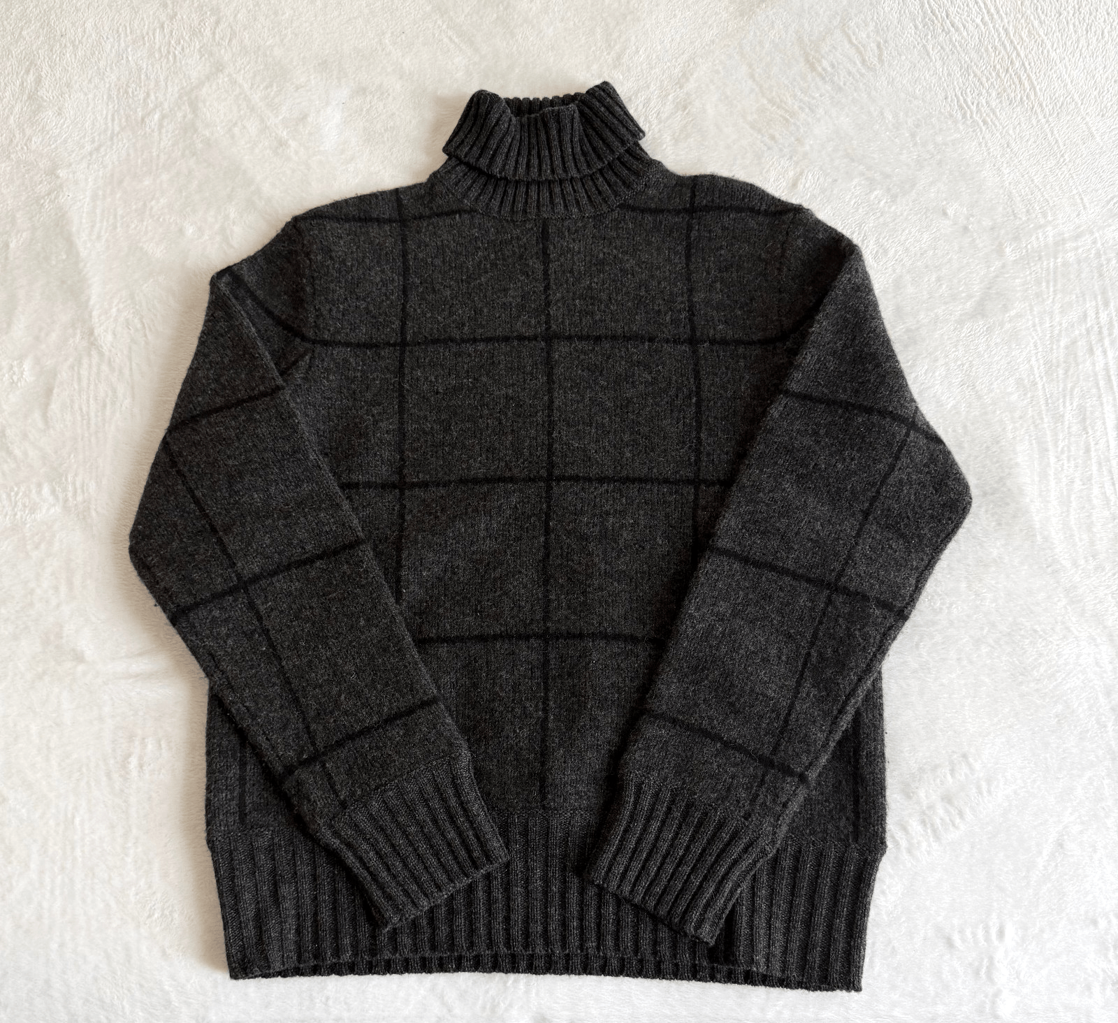 RRL Ralph Lauren RRL Ralph Lauren Wool Charcoal Windowpane Turtle Neck Small Size US S / EU 44-46 / 1 - 1 Thumbnail