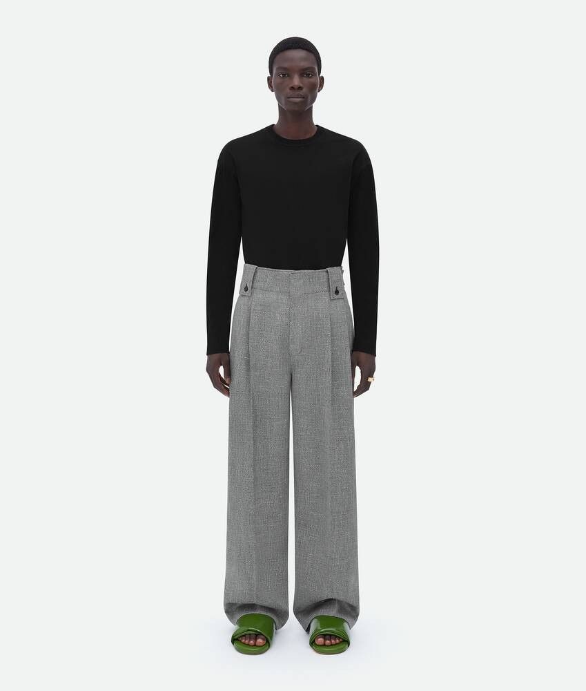 Bottega Veneta Bottega Veneta Wide Leg Wool and Cotton Pants Size US 34 / EU 50 - 1 Thumbnail