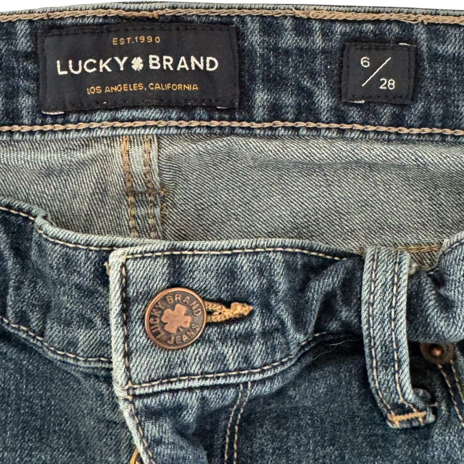 Lucky Brand Lucky Brand Sweet Crop Jeans Womens 6/28 Blue Stretch Denim Size 28" / US 6 / IT 42 - 6 Thumbnail