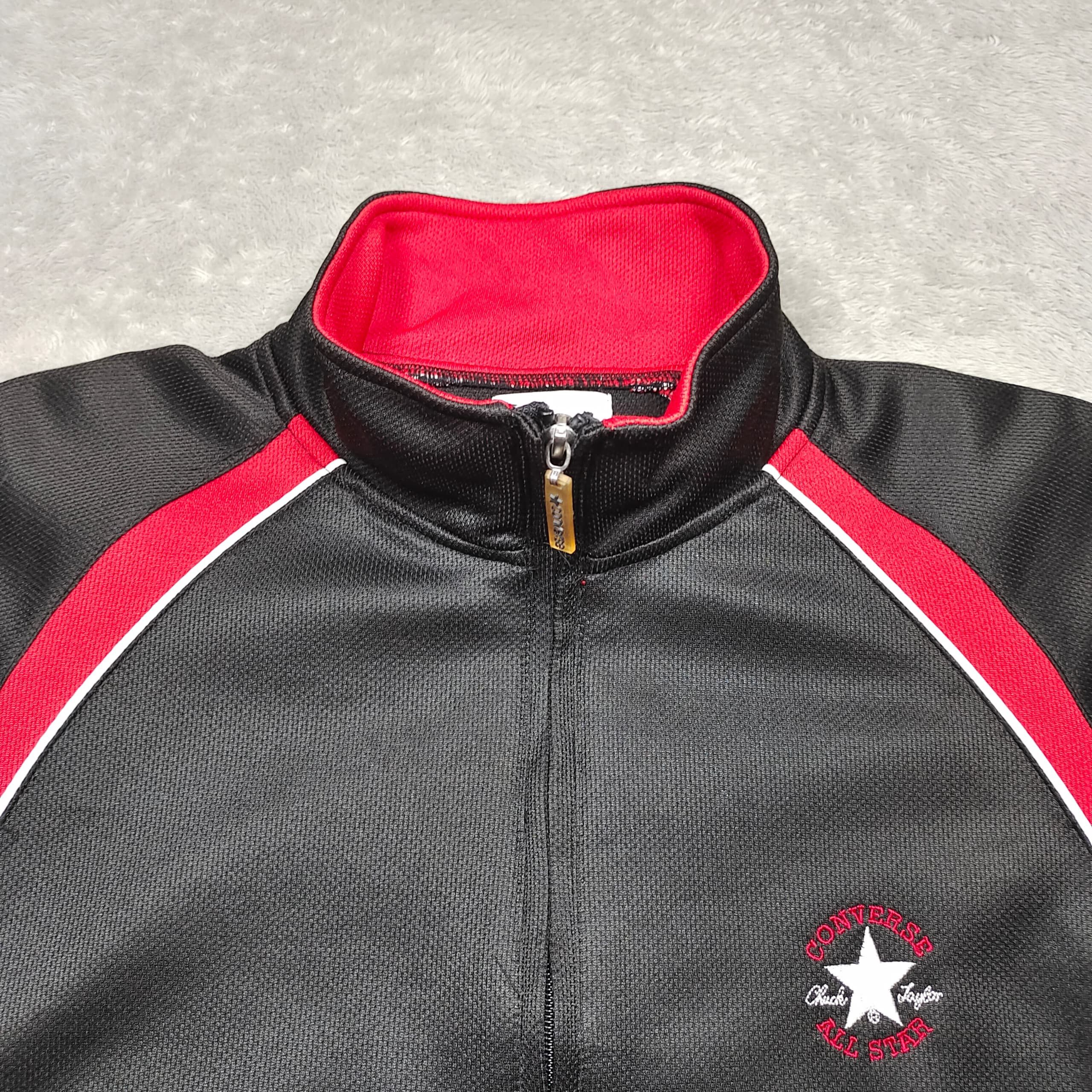 Converse Converse All Star Track Jacket, Black and Red Y2K Sportswear Size US M / EU 48-50 / 2 - 3 Thumbnail