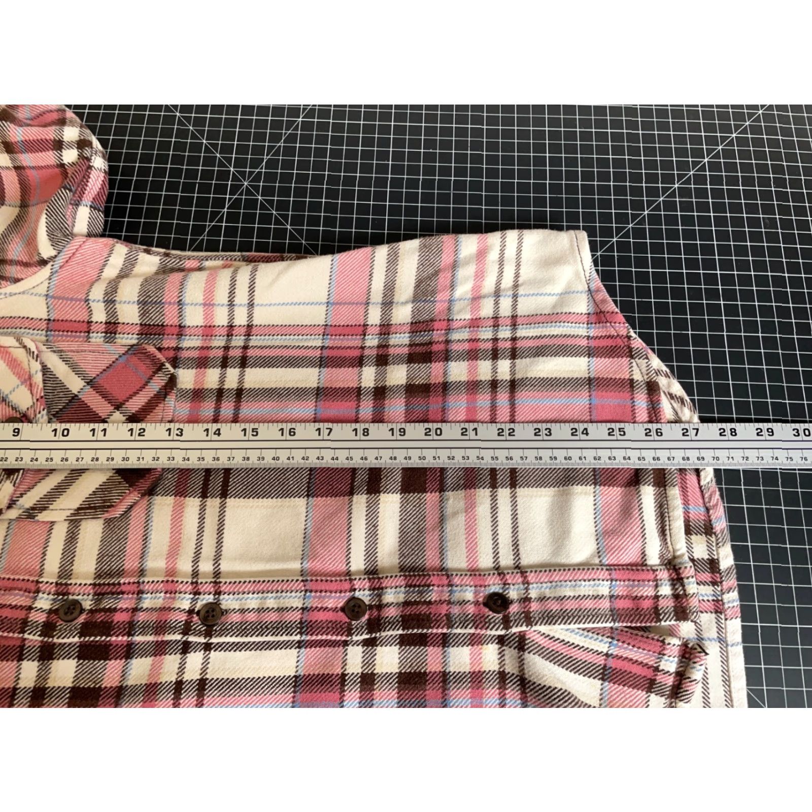 Vintage VINTAGE Artful Dodger Flannel Shirt Men 40 Large Cream Pink Plaid Heavyweight 90s Grunge Mens Size US L / EU 52-54 / 3 - 6 Thumbnail