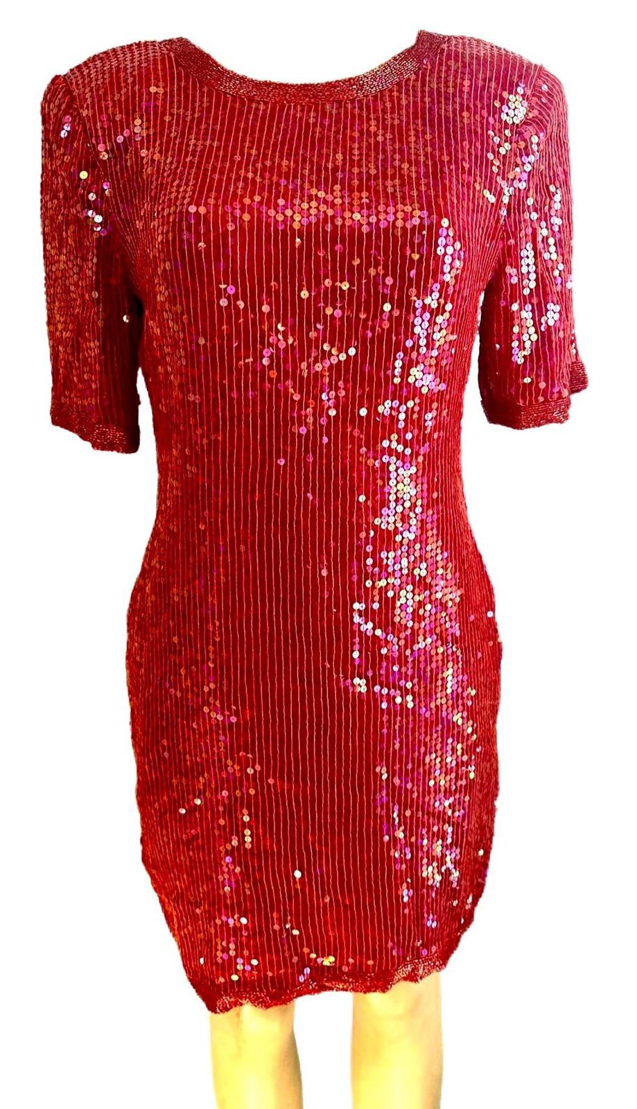 Other Sequined Dress Red Size 10 Size L / US 10 / IT 46 - 1 Preview