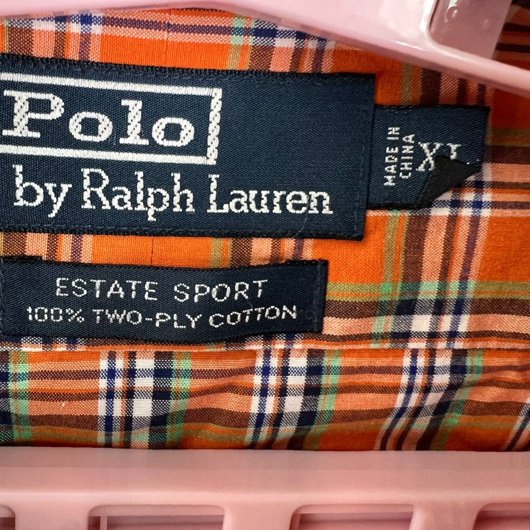 Polo Ralph Lauren Polo By Ralph Lauren Shirt Estate Sport Plaid Button Up Mens Size XL Orange Size US XL / EU 56 / 4 - 5 Thumbnail