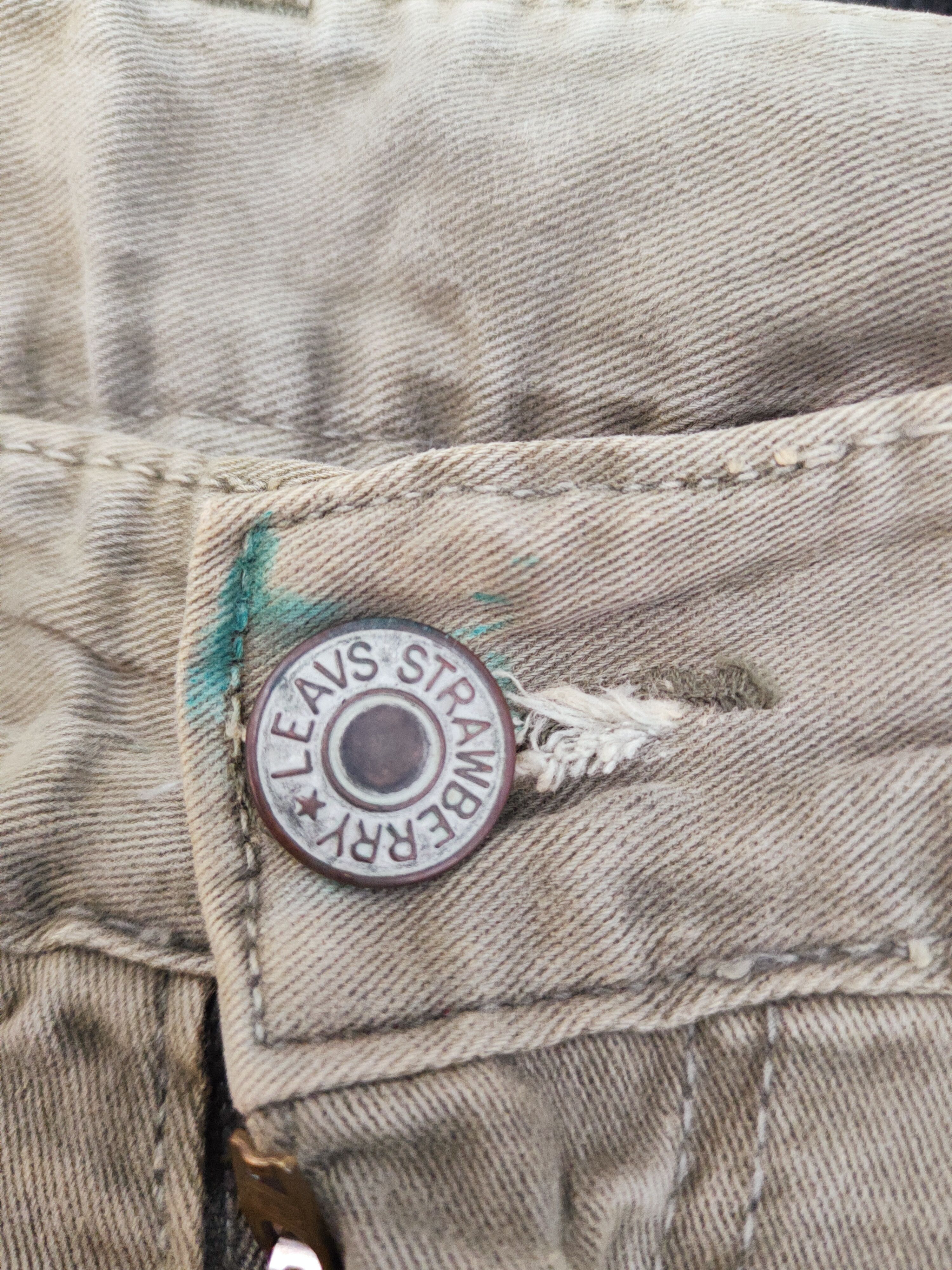 Japanese Brand Leavs Strawberry Green Faded Multipocket Cargo Pants #W438 Size US 33 - 13 Thumbnail