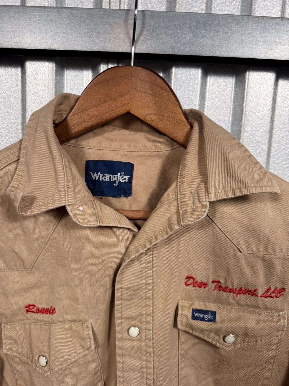 Wrangler Vintage Wrangler Pearl Snap Beige Button Up Western Shirt Size US M / EU 48-50 / 2 - 9 Thumbnail