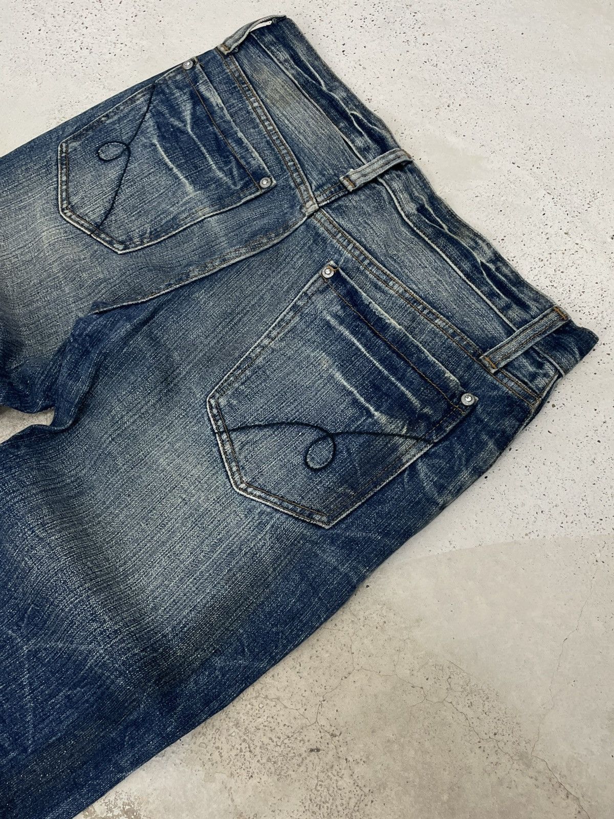 Tornado Mart Vintage Japan Designer 90’s NylausBs Distressed Flared Denim Size US 32 / EU 48 - 11 Thumbnail