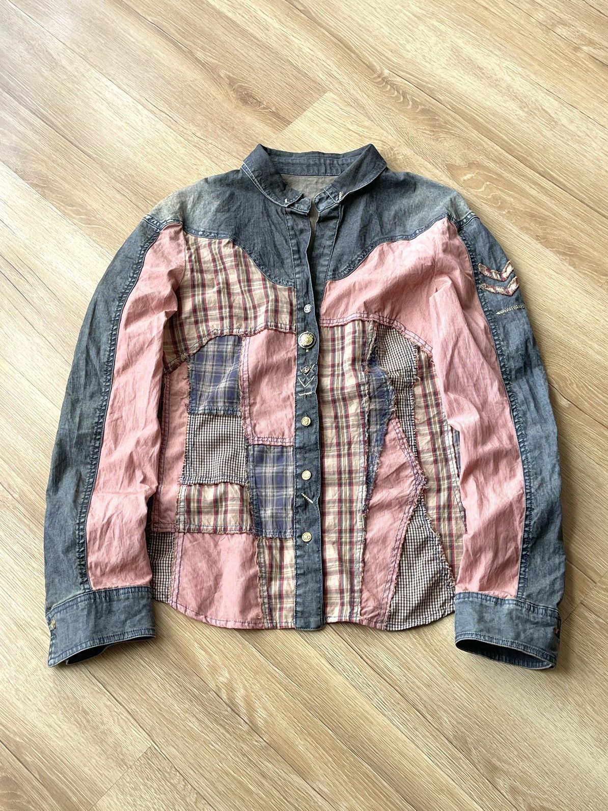 KAPITAL Type Archive Patchwork Western Shirt Distressed Boho