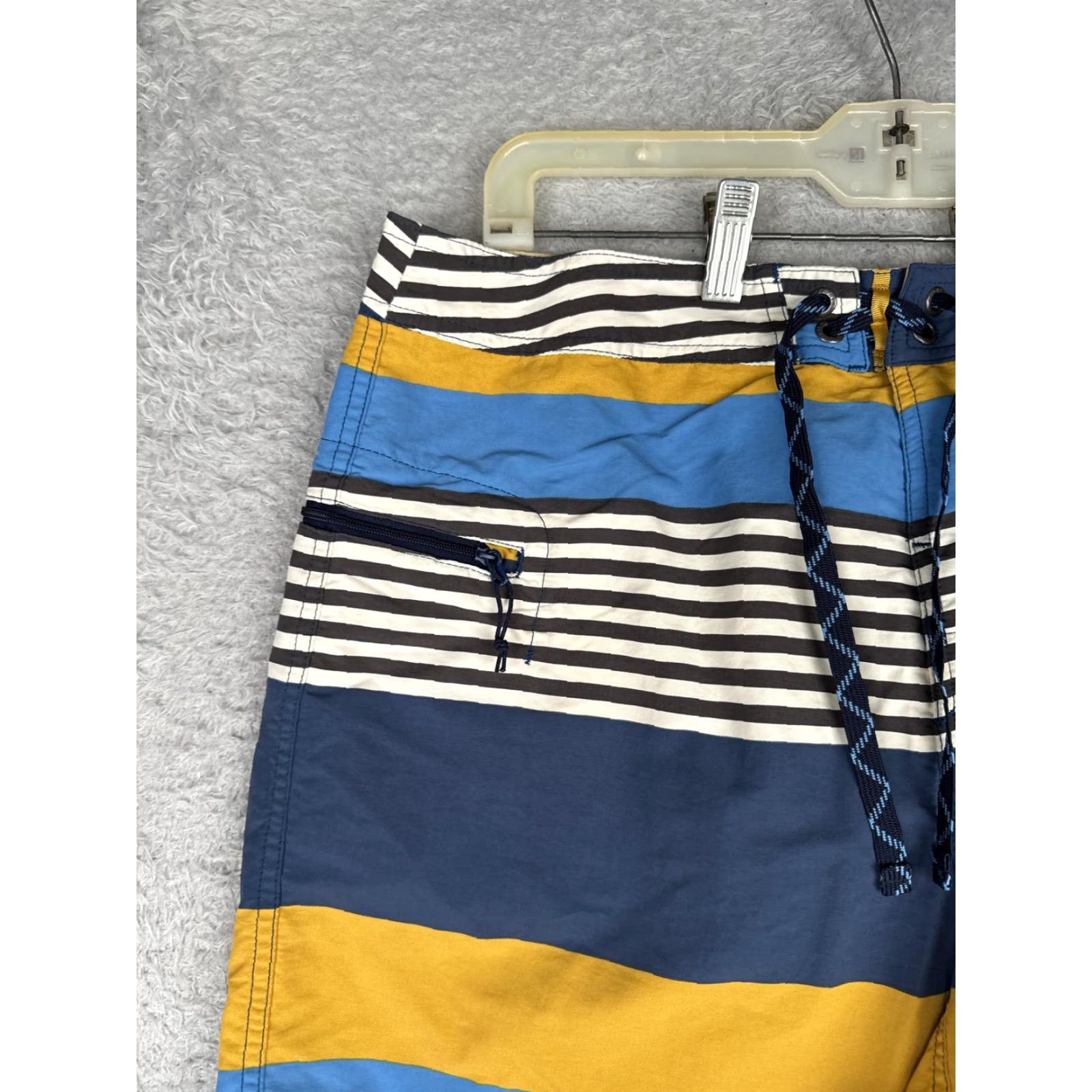 Patagonia Patagonia Mens Board Shorts 34 Blue Stripe Quick Dry Beach Twin Pocket Nylon 100% Quick Dry Surfing Mens Beach Shorts Size US 34 / EU 50 - 4 Thumbnail