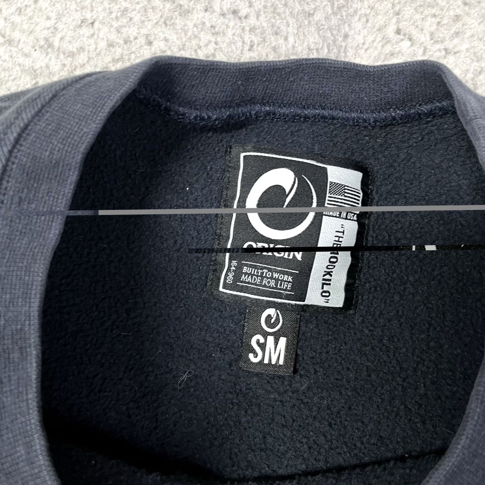 Vintage Origin Sweatshirt Mens S Blue Cotton Heavy Fleece Logo Embroidered Outdoor Hiking Crewneck Trapdoor? Size US S / EU 44-46 / 1 - 3 Thumbnail
