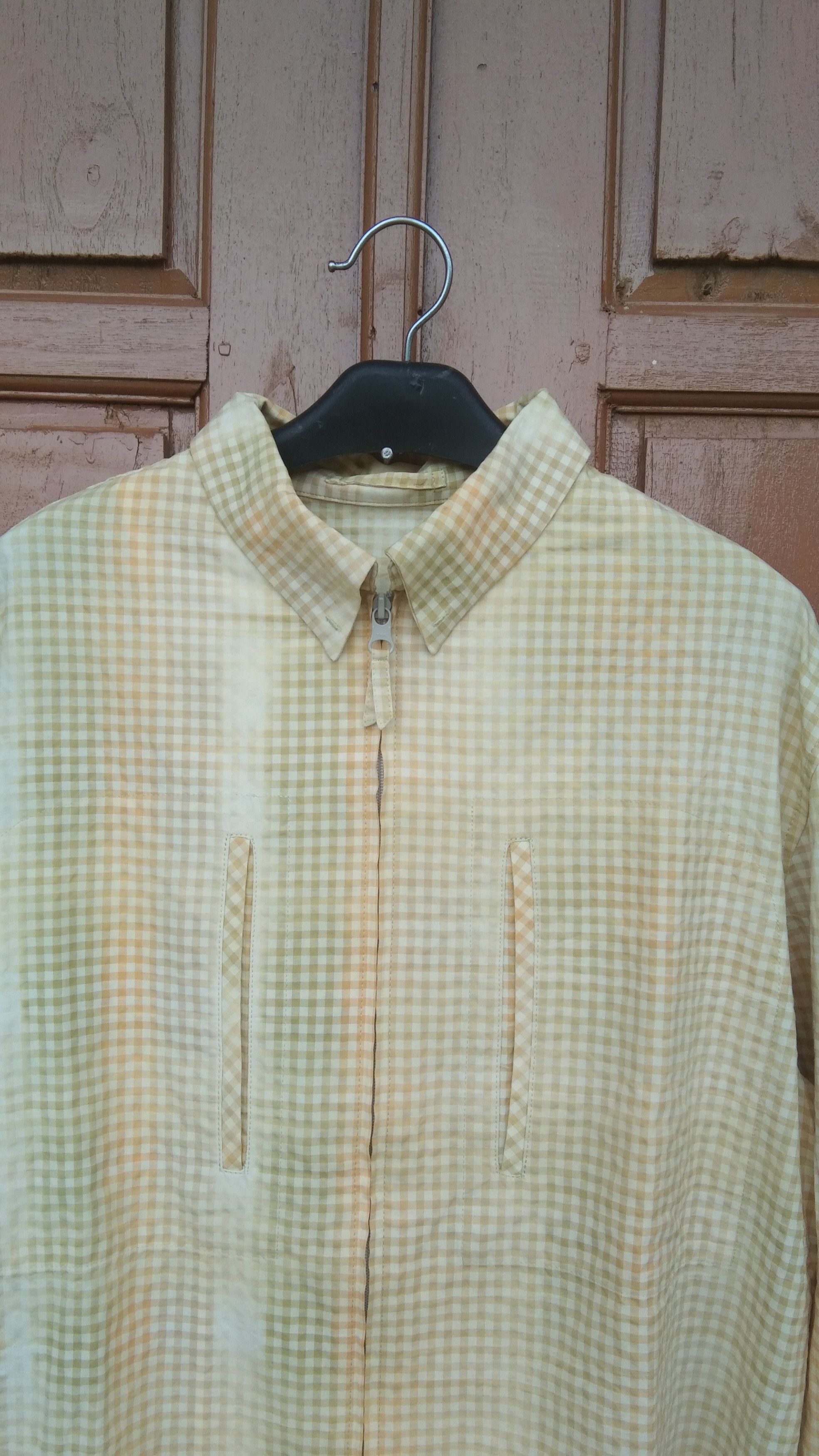 Japanese Brand Vtg rodano plaid zipper nylon shirt Size US M / EU 48-50 / 2 - 2 Thumbnail
