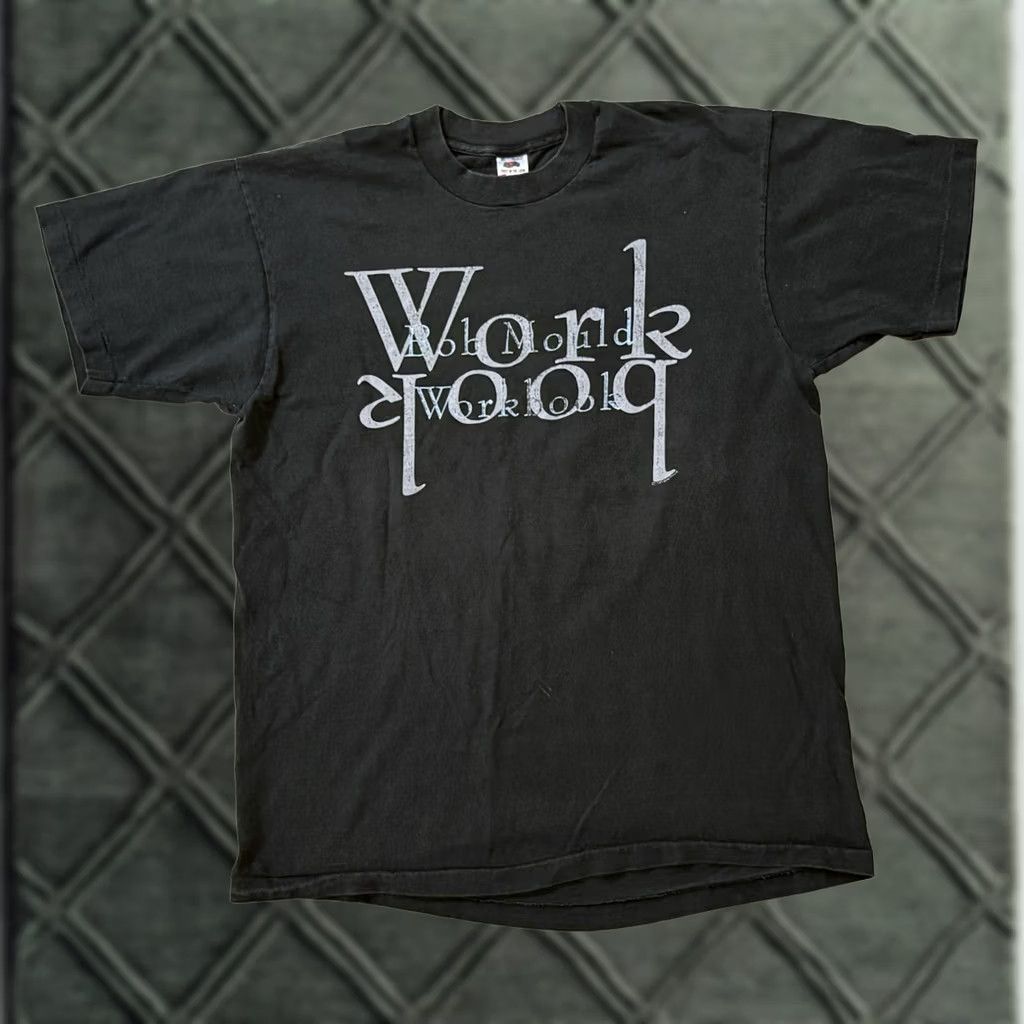 Fruit Of The Loom VINTAGE Bob Mould ‘Workbook 1989 Tour’ Shirt XL Husker Du Minutemen Shirt Mens 80s Rock Punk Graphic Print Black Cotton Size US XL / EU 56 / 4 - 1 Thumbnail