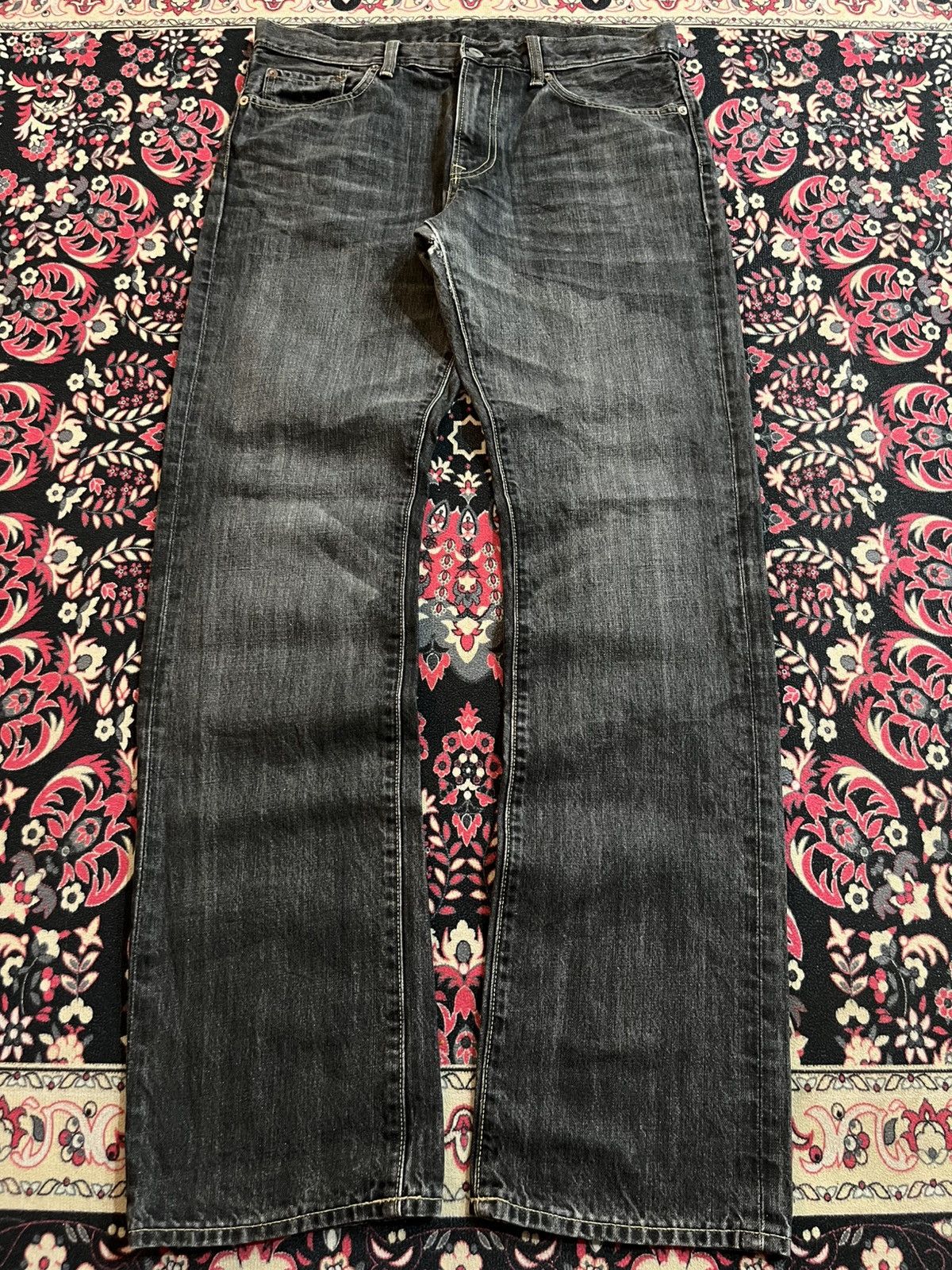 Undercover × Uniqlo Vintage Uniqlo UJ Dark Whisker Regular Fit Straight Leg Jean Size US 33 - 1 Thumbnail