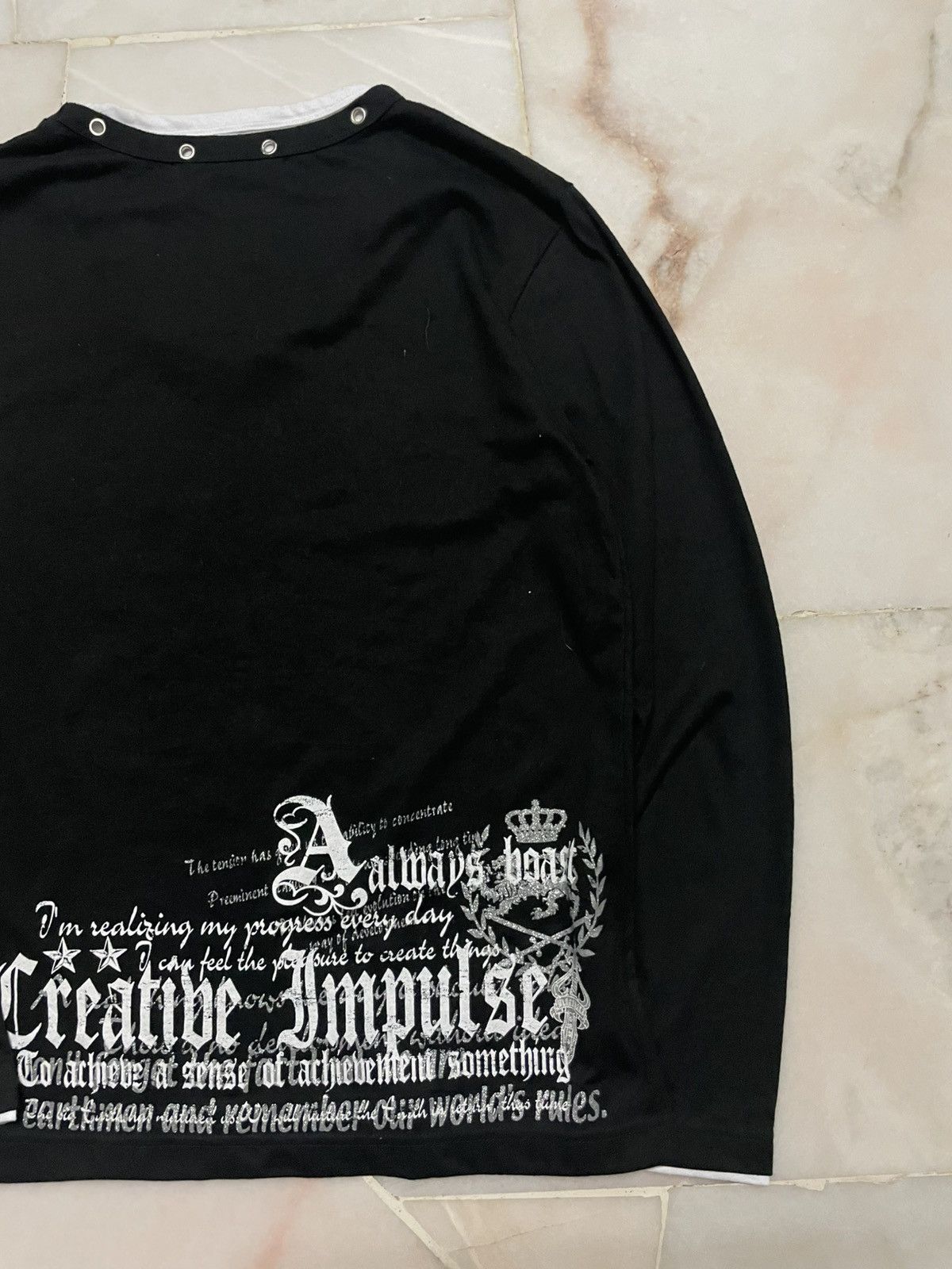 Seditionaries 💥 Black Label England Poem Gothic Punk VTshirt Double Layer Size US L / EU 52-54 / 3 - 13 Thumbnail