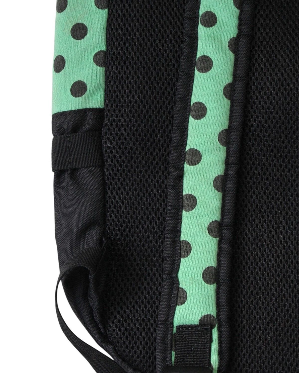 Japanese Brand 2000S HOODED BACKPACK BY WOR – GREEN POLKA DOTS Size ONE SIZE - 11 Thumbnail
