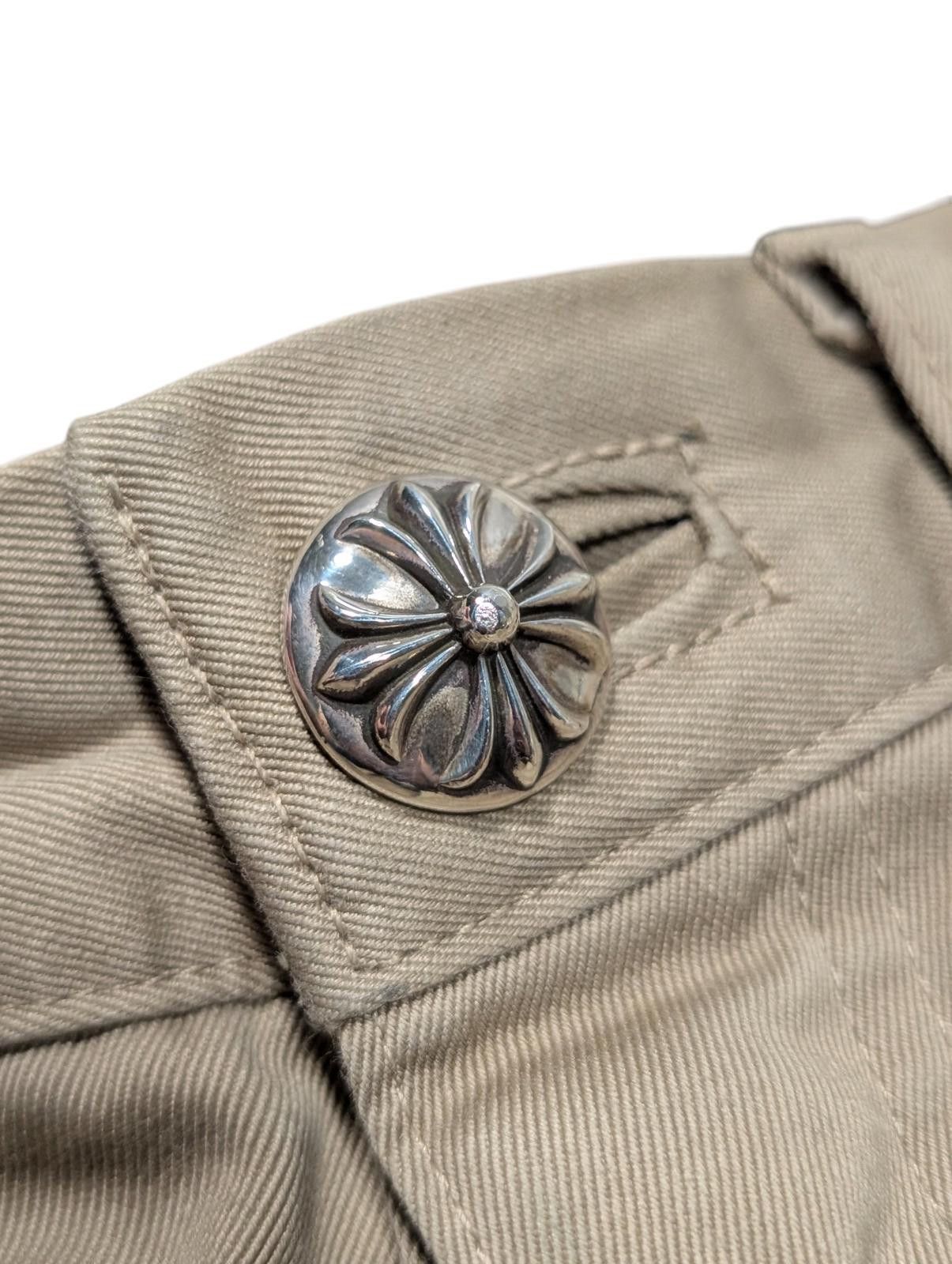 Chrome Hearts Khaki Leather Cross Patch Chino Pants Size US 34 / EU 50 - 4 Thumbnail