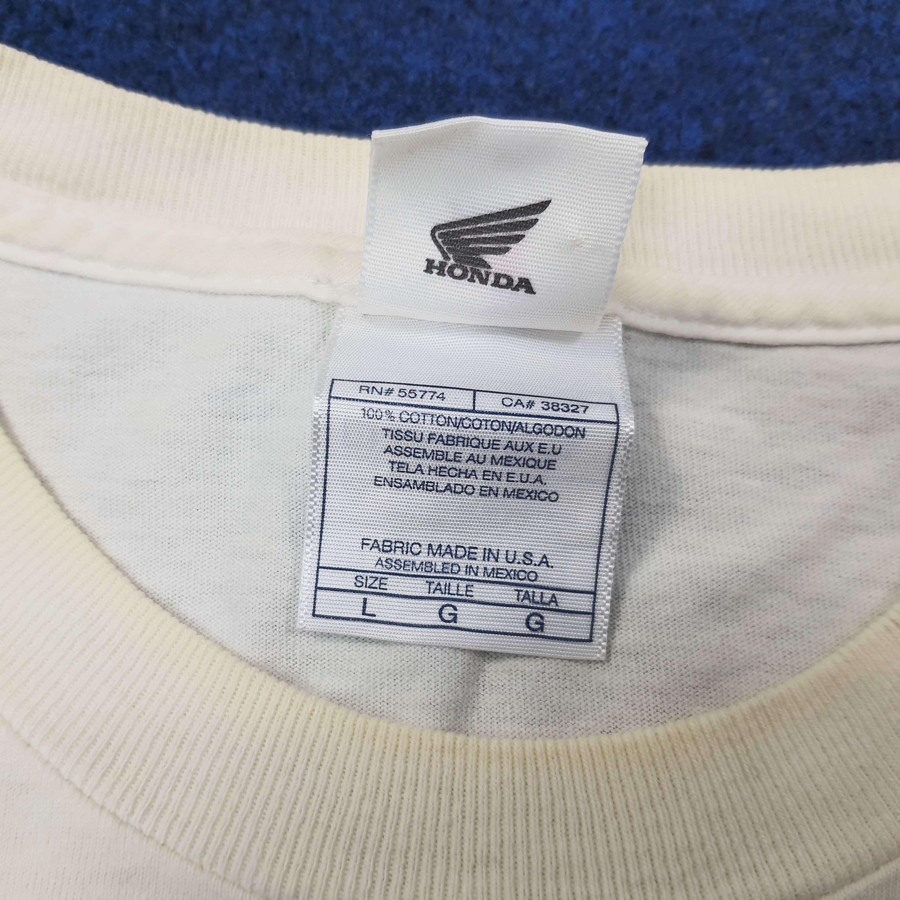 Honda Vintage HONDA Japan Racing Brand Sports Tshirt C223N52 Size US L / EU 52-54 / 3 - 7 Thumbnail