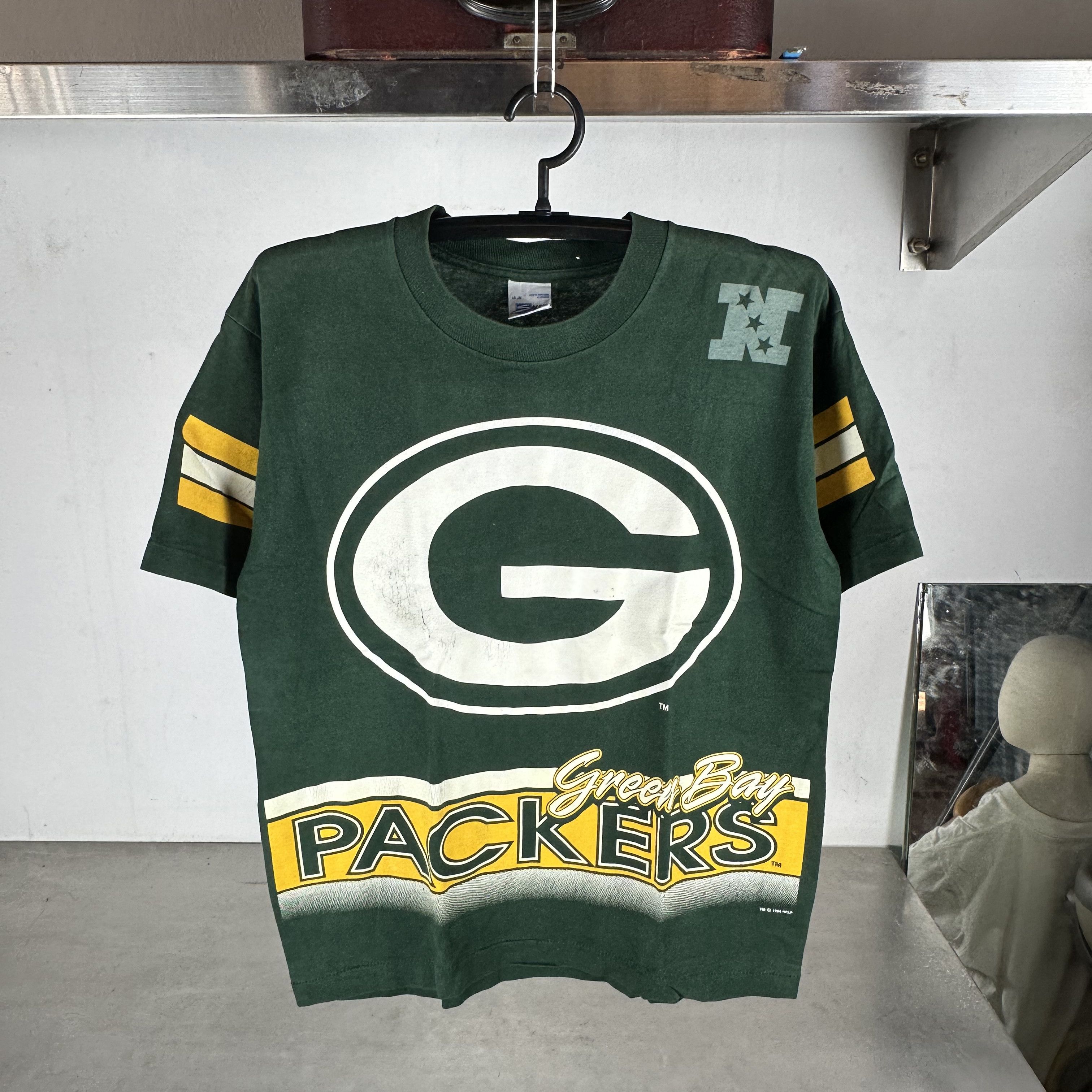 Vintage 1994 Green Bay Packers AOP NFL Salem Sportswear T-shirt Size US L / EU 52-54 / 3 - 1 Thumbnail