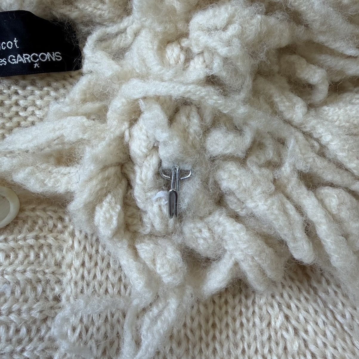 Comme des Garcons A/W 05 ‘Sheeps Fur’ Collar Cardigan Size XS / US 0-2 / IT 36-38 - 7 Thumbnail