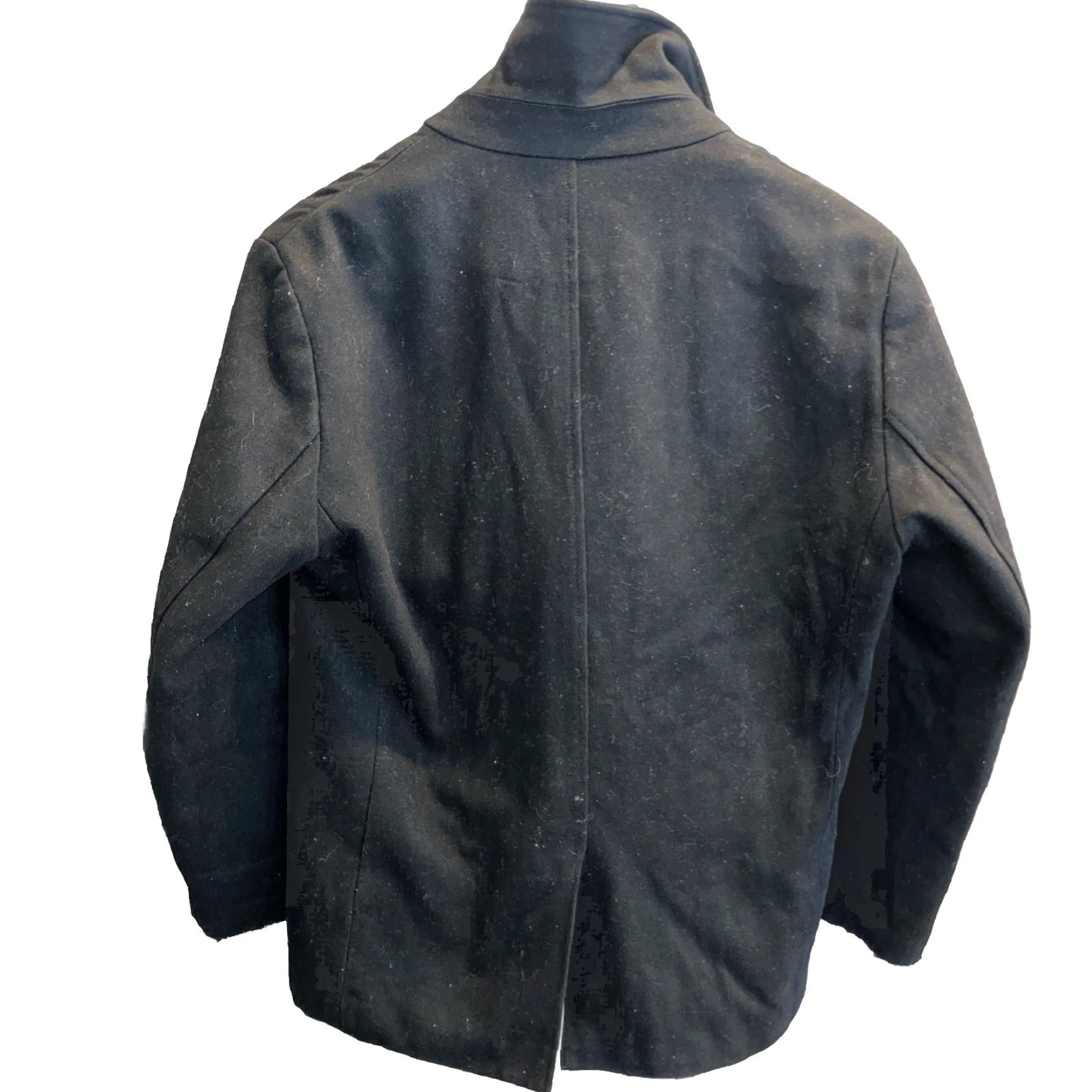 Calvin Klein VINTAGE Calvin Klein Pea Coat Jacket Mens S Black Wool Lined Anchor Buttons Notched Collar Pockets 90s Grunge Fashion Classic Size US S / EU 44-46 / 1 - 4 Thumbnail