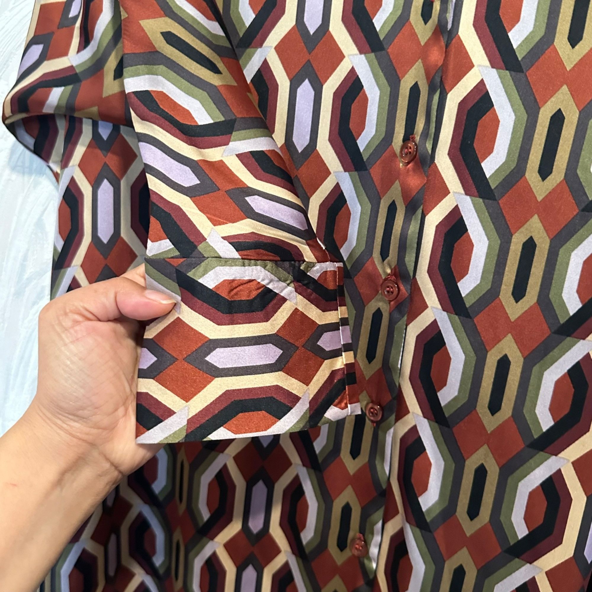 Other ✨By Design Size XS Women's Geometric Pattern Hi-Low Tunic Dr Size XS / US 0-2 / IT 36-38 - 6 Thumbnail