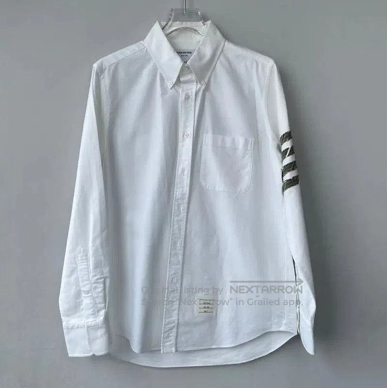 Thom Browne Thom Browne White Long Sleeve Shirt for Men . Size US M / EU 48-50 / 2 - 1 Thumbnail