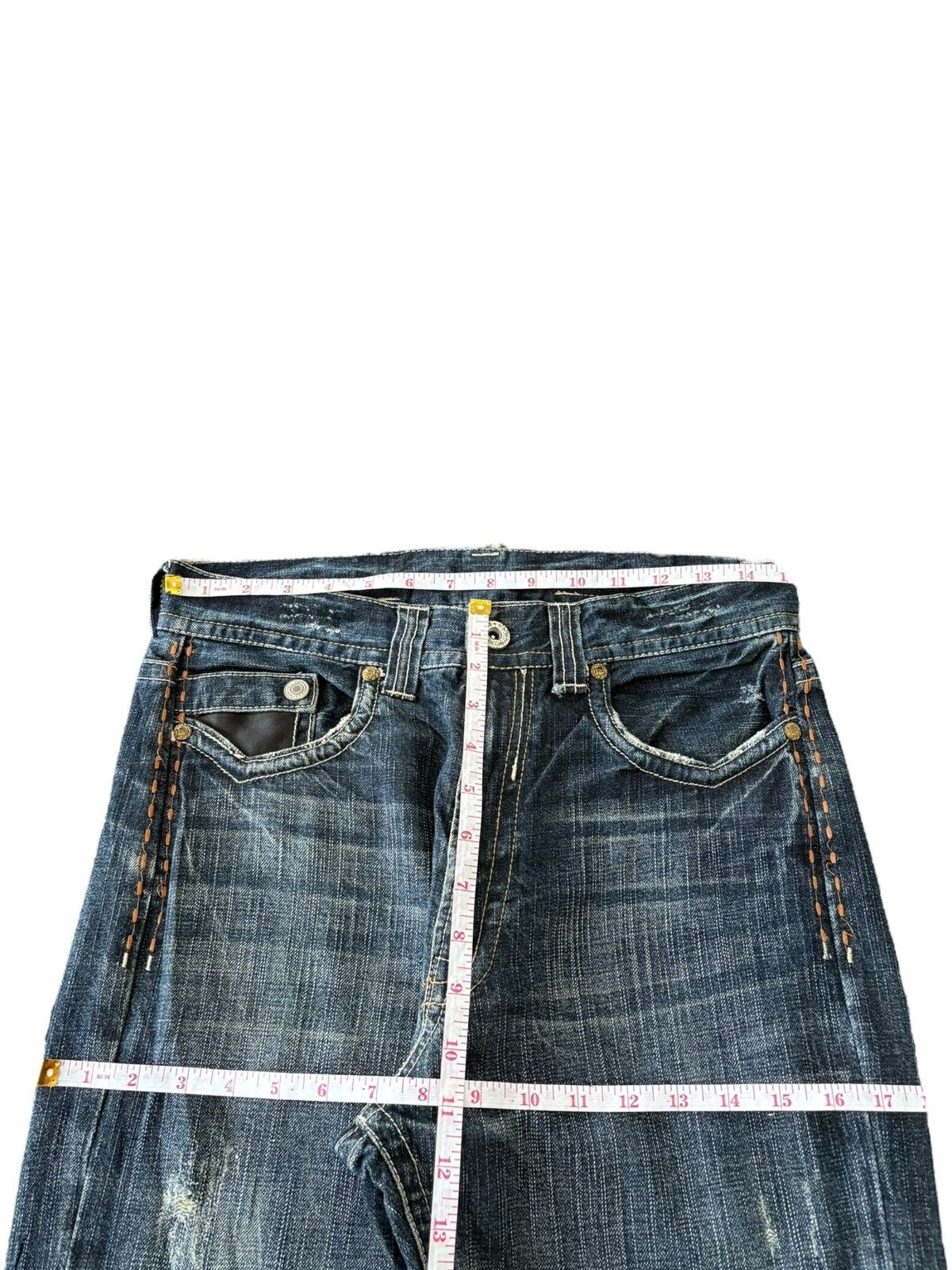 Japanese Brand Vintage Japanese Brand Distressed Bootcut Jeans Size US 30 / EU 46 - 10 Thumbnail