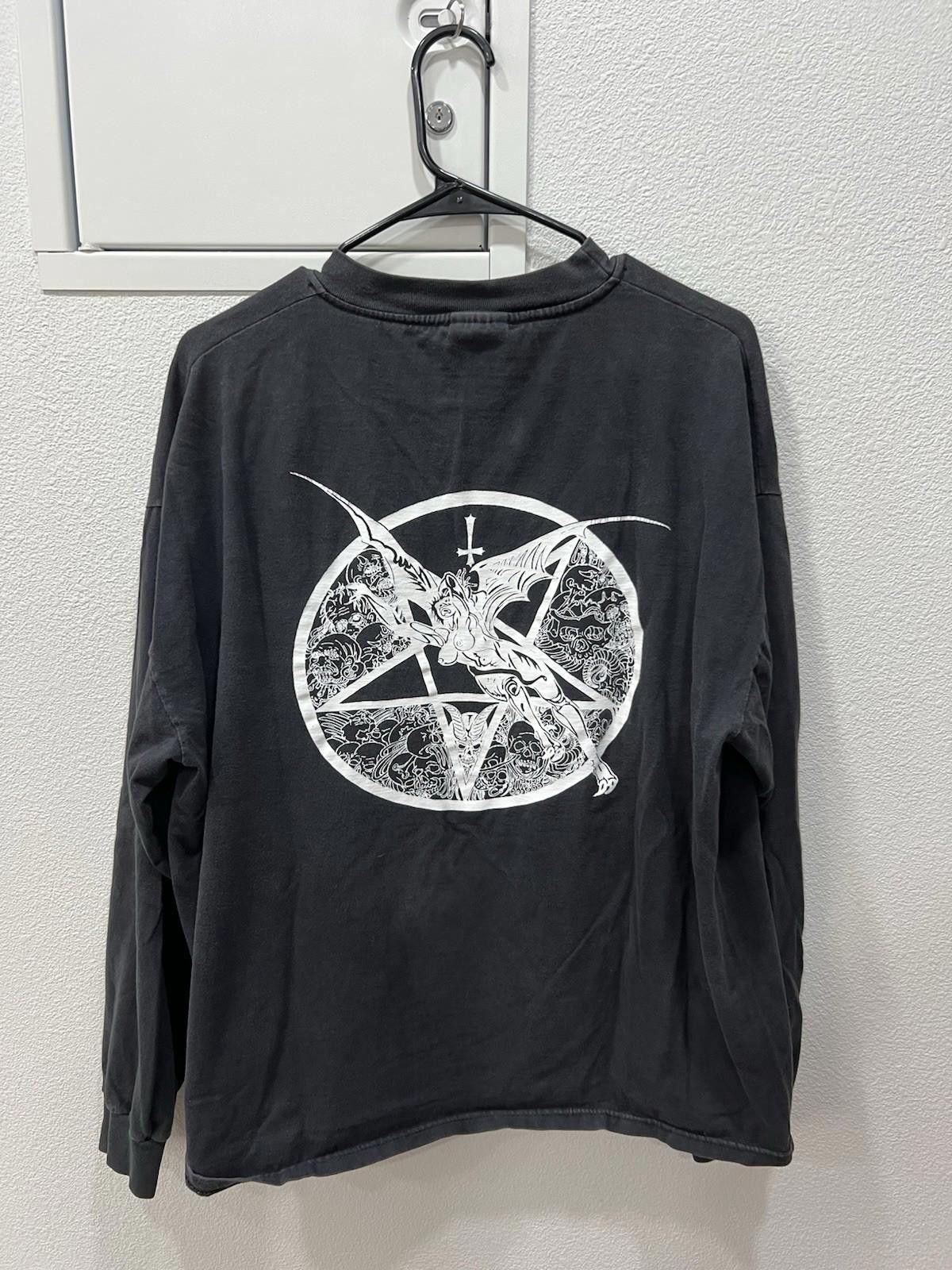 Hanes 90s Obscure Satanic Longsleeve Size US XL / EU 56 / 4 - 3 Thumbnail