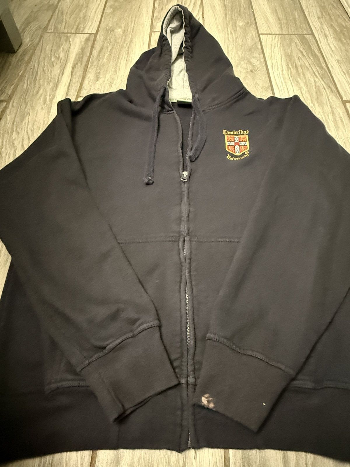 Vintage Vintage Cambridge University Black Zip Up Jacket Size Large Size US L / EU 52-54 / 3 - 3 Thumbnail