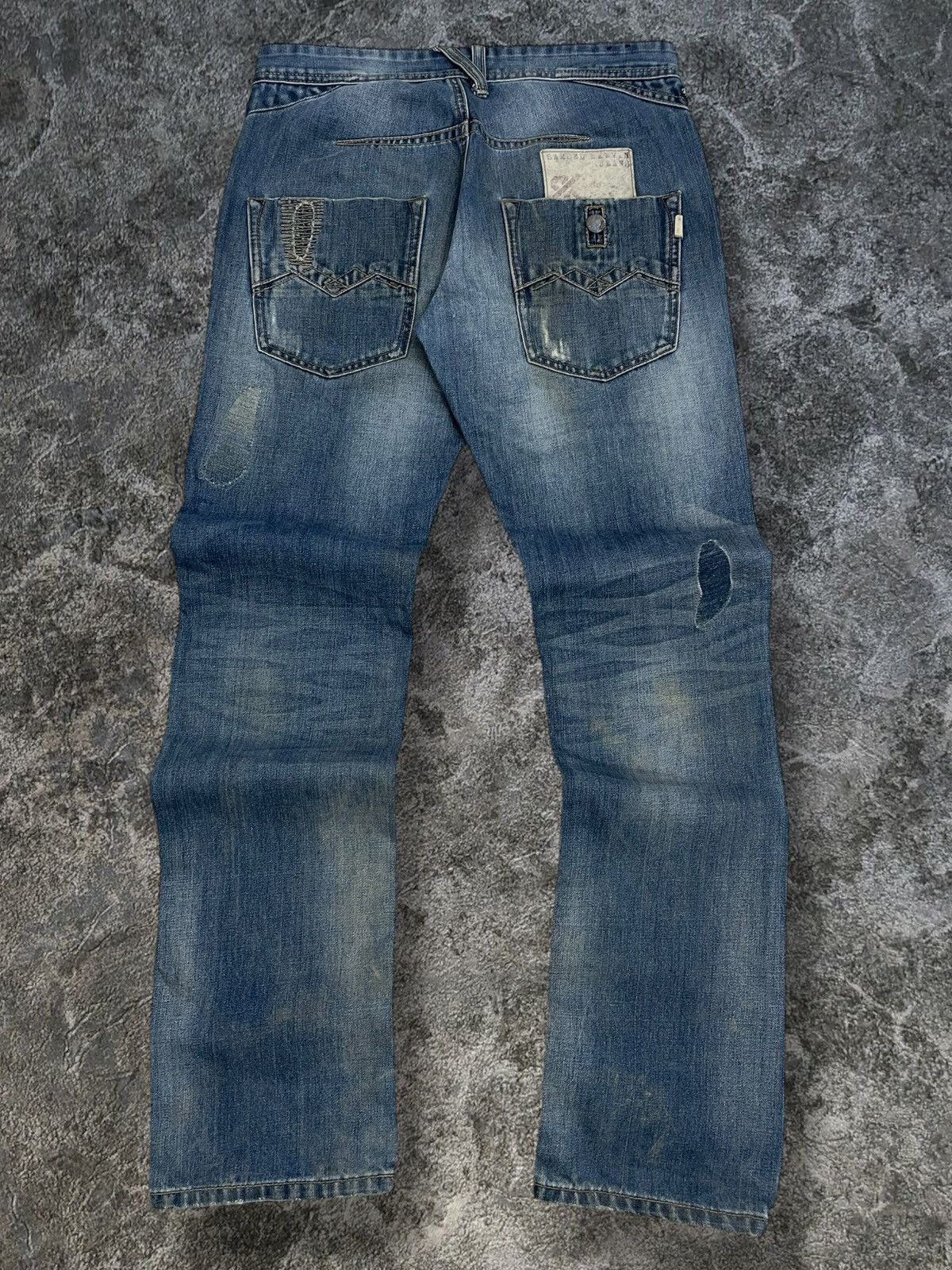 Japanese Brand Vintage Designer Samuel & Kevin Distressed Rockstar Denim Size US 31 - 8 Thumbnail