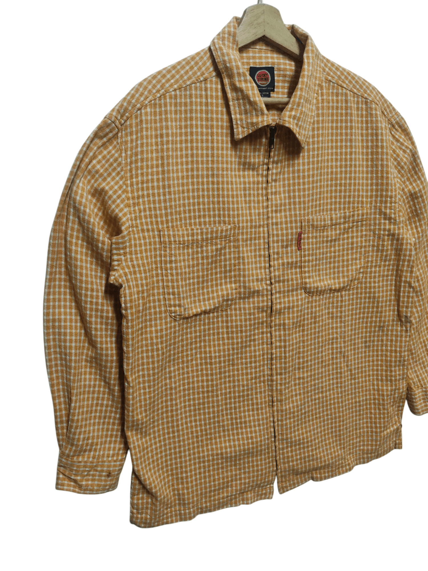 Lucky Brand × Vintage Vintage Lucky Strike Flannel Zipper Up Jacket Size US L / EU 52-54 / 3 - 3 Thumbnail