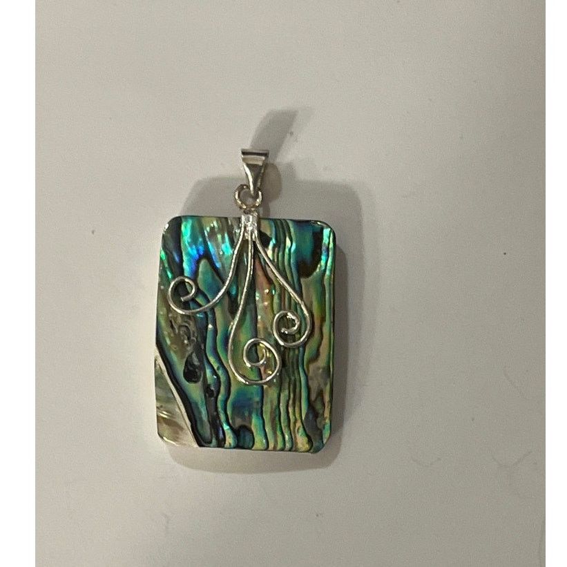 Other Abalone and Silver Rectangle Pendant Size ONE SIZE - 2 Thumbnail