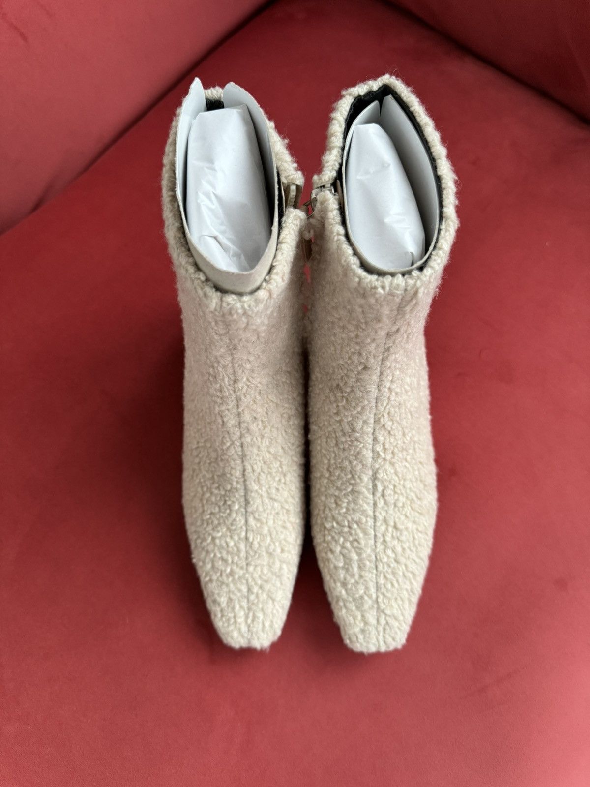 Off-White Off-White shearling textured leather ankle boots, 36 It Size US 6 / IT 36 - 5 Thumbnail